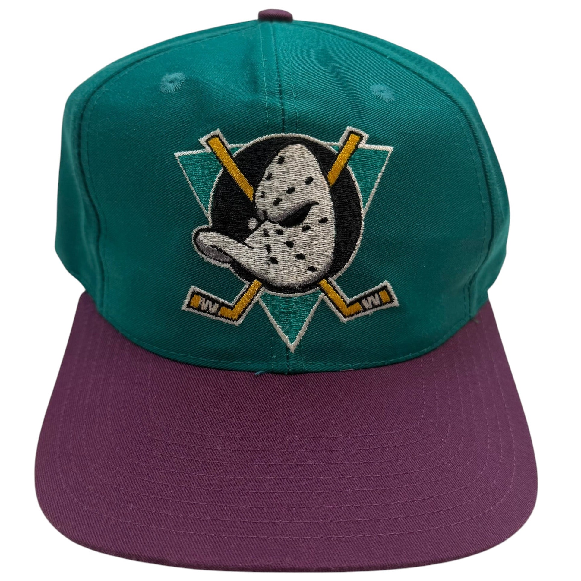 Vintage Disney Anaheim Mighty Ducks Snapback Hat Teal/Purple