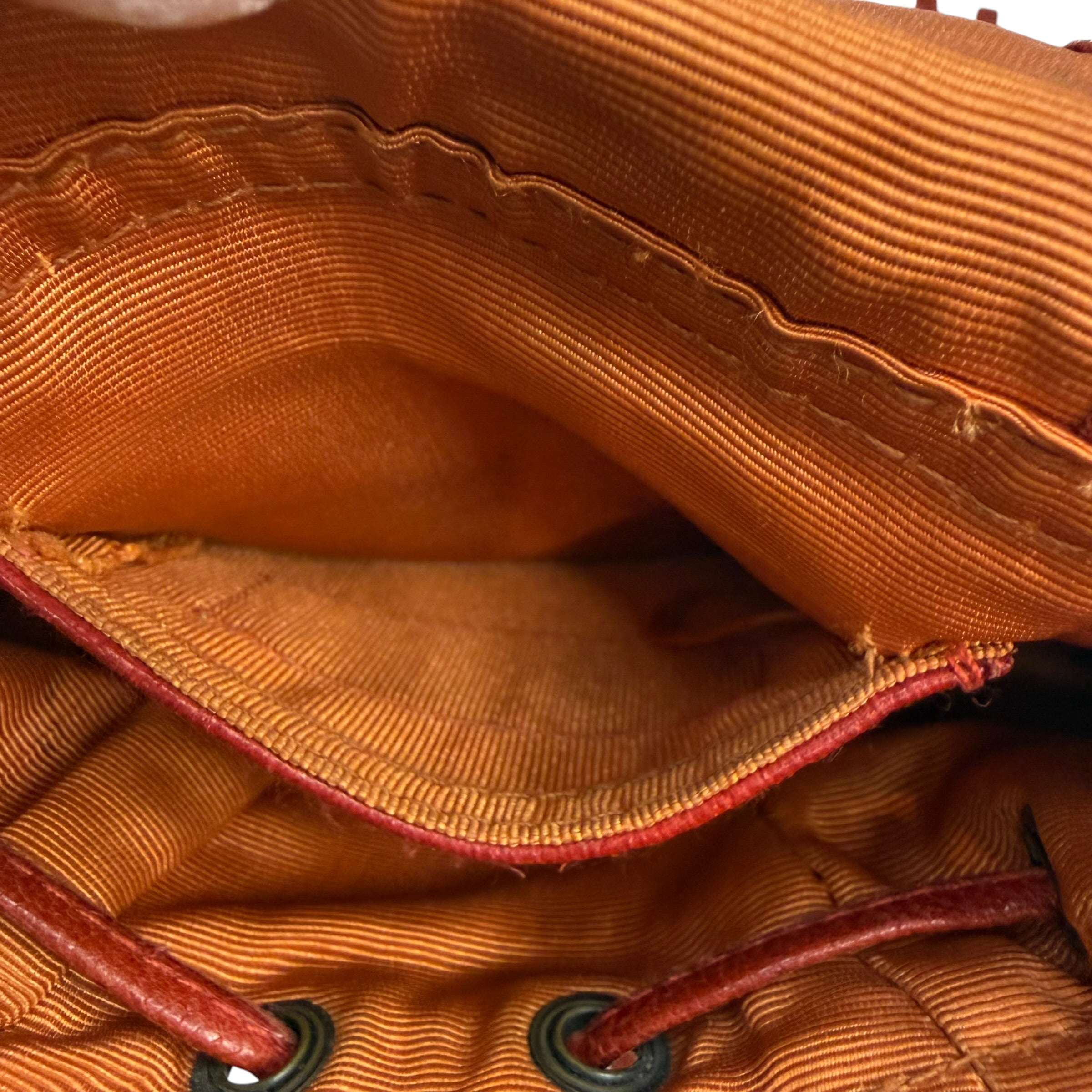(W) Vintage Meissi Bohemian Style Cross Body Fringe Bag Orange