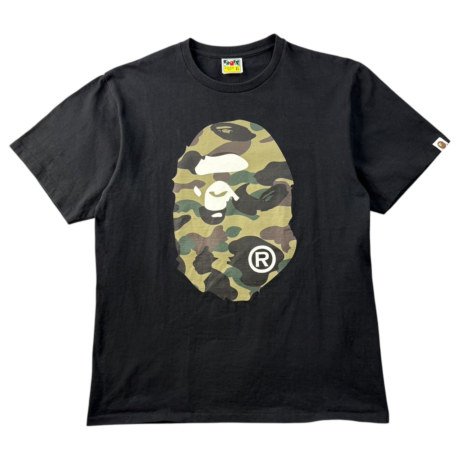 Bape 1st Camo Big Ape Head Tee Black