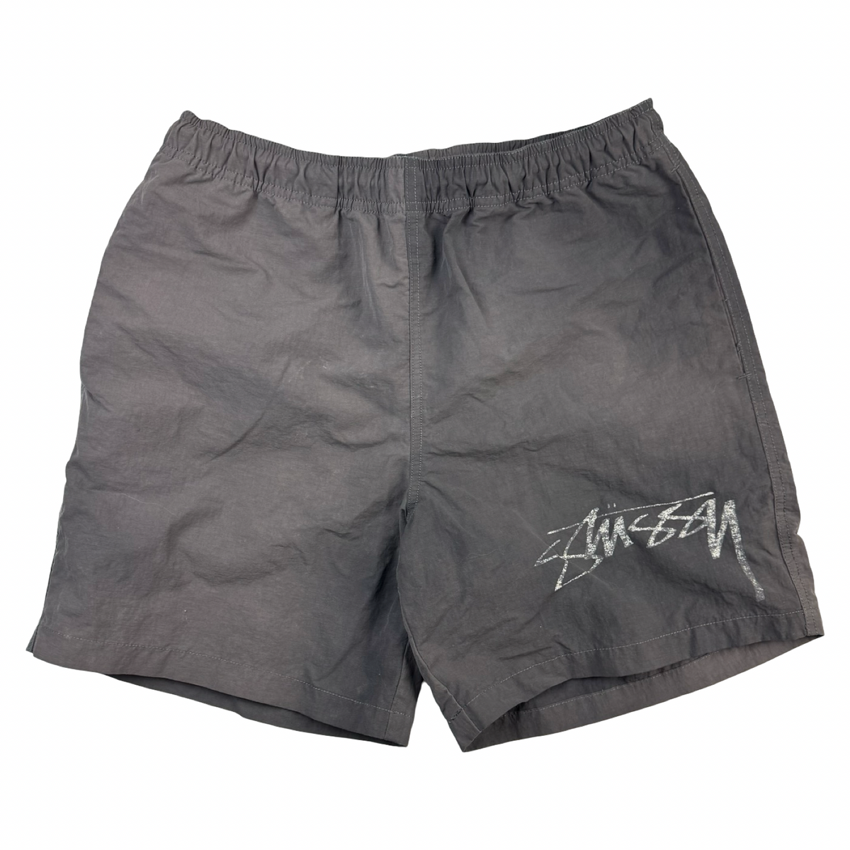 Stussy Nylon Swim Shorts Grey