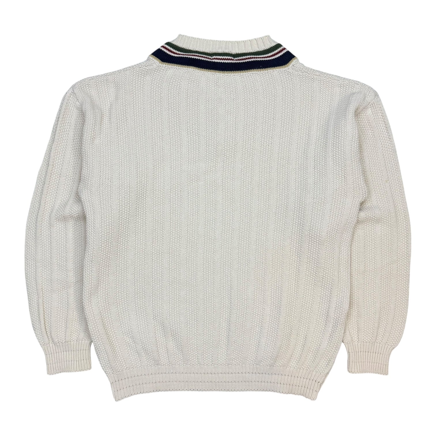 Vintage Harry Rosen V Neck Knit Sweater White/Multicolour
