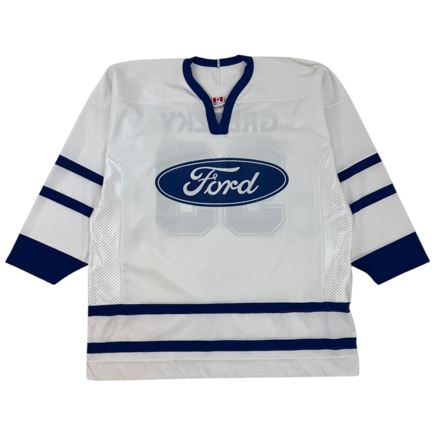 Vintage Ford Gretzky Hockey Jersey White/Navy