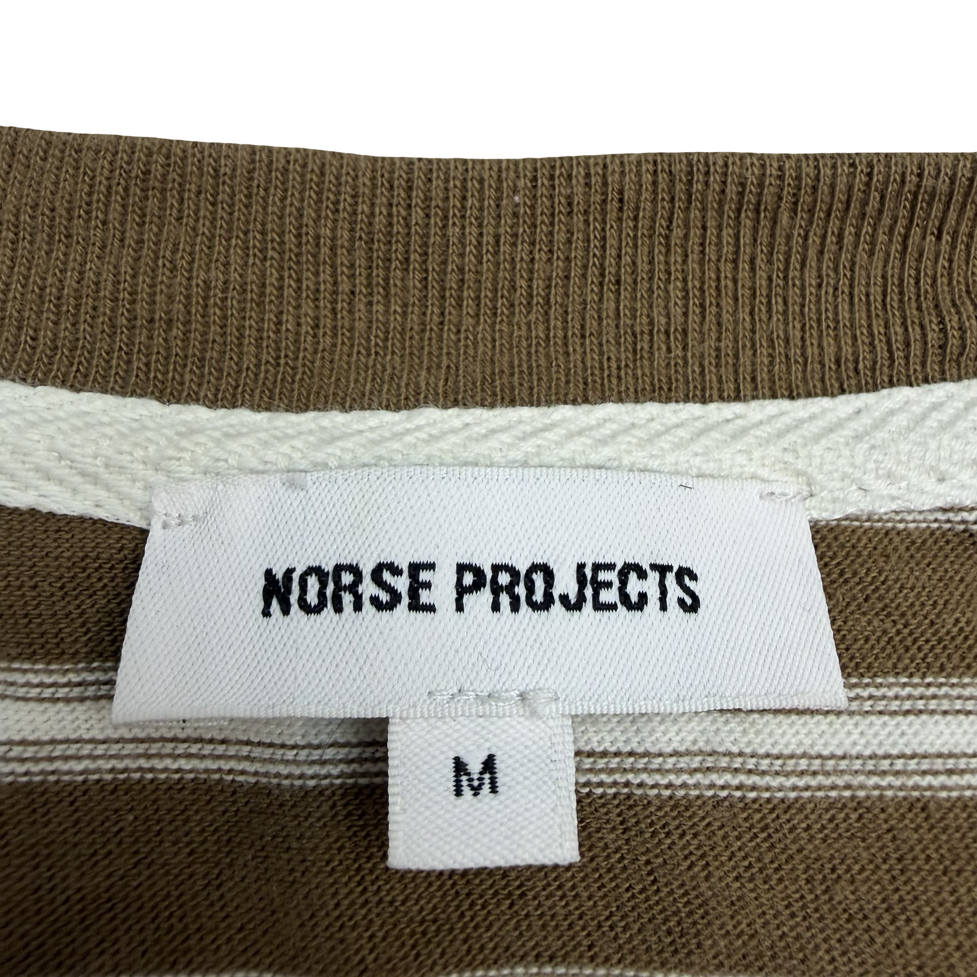 Norse Projects Johannes College Stripes Tee White/Brown