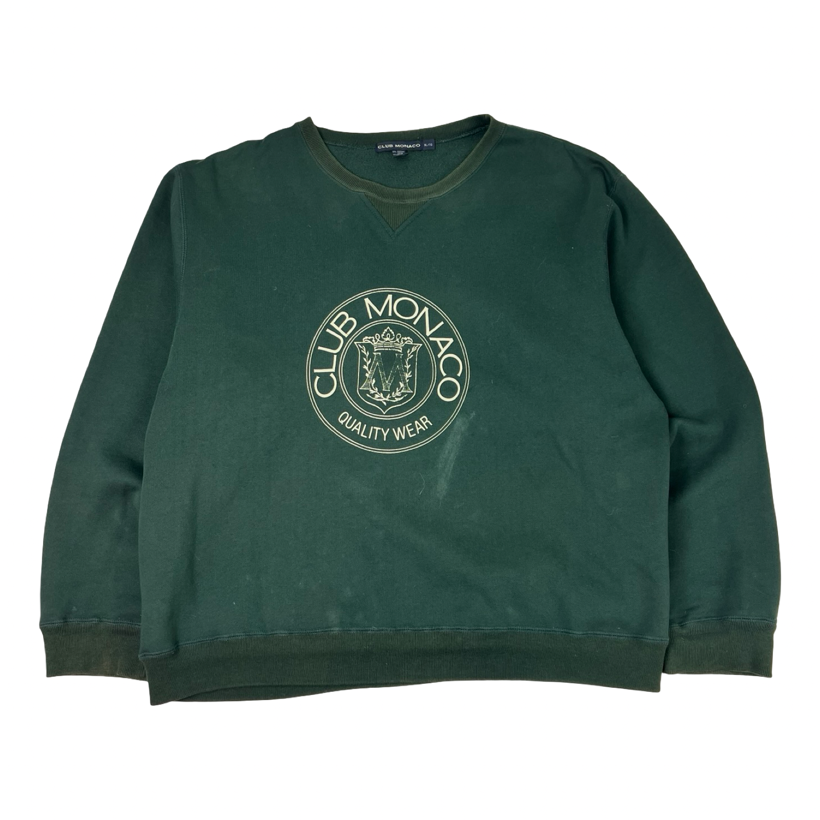 Vintage Club Monaco Heritage Crest Crewneck Sweatshirt Forest Green