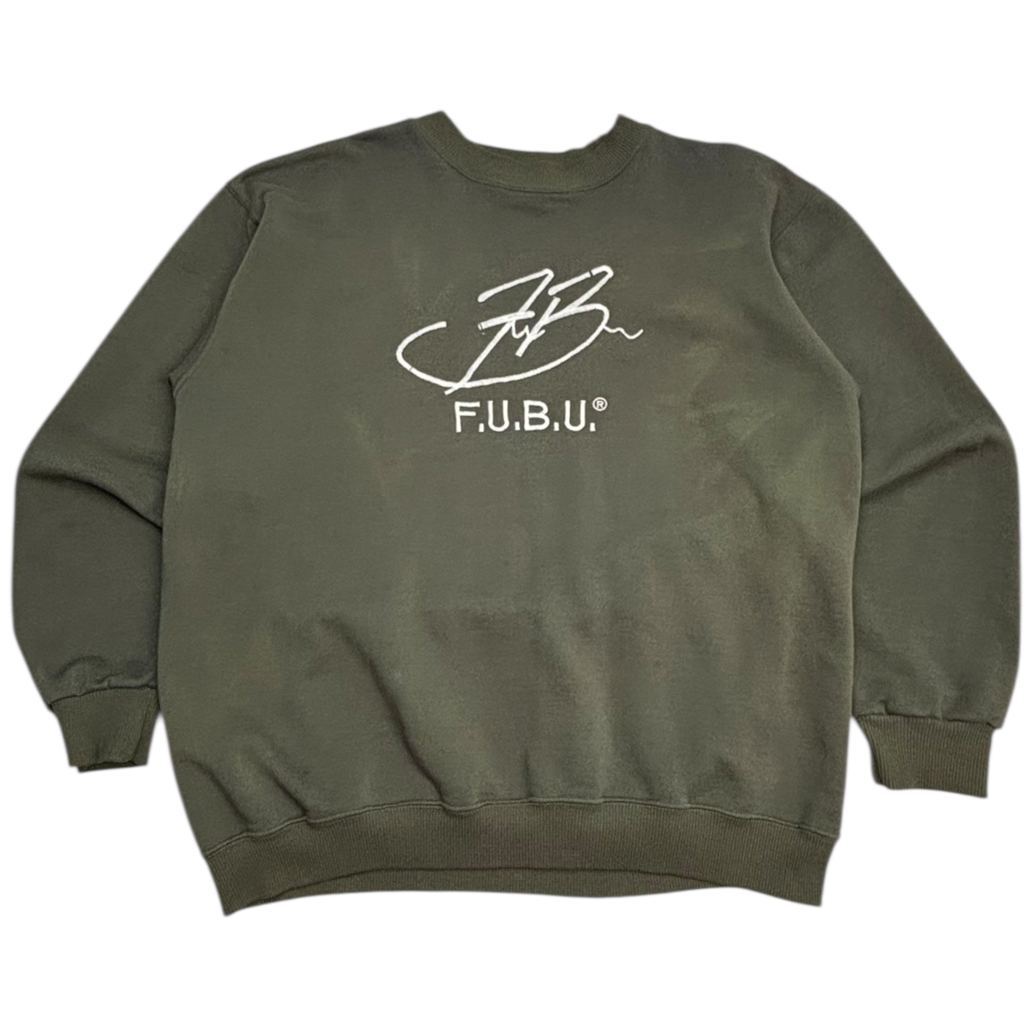 Vintage Y2K FUBU Script Logo Green