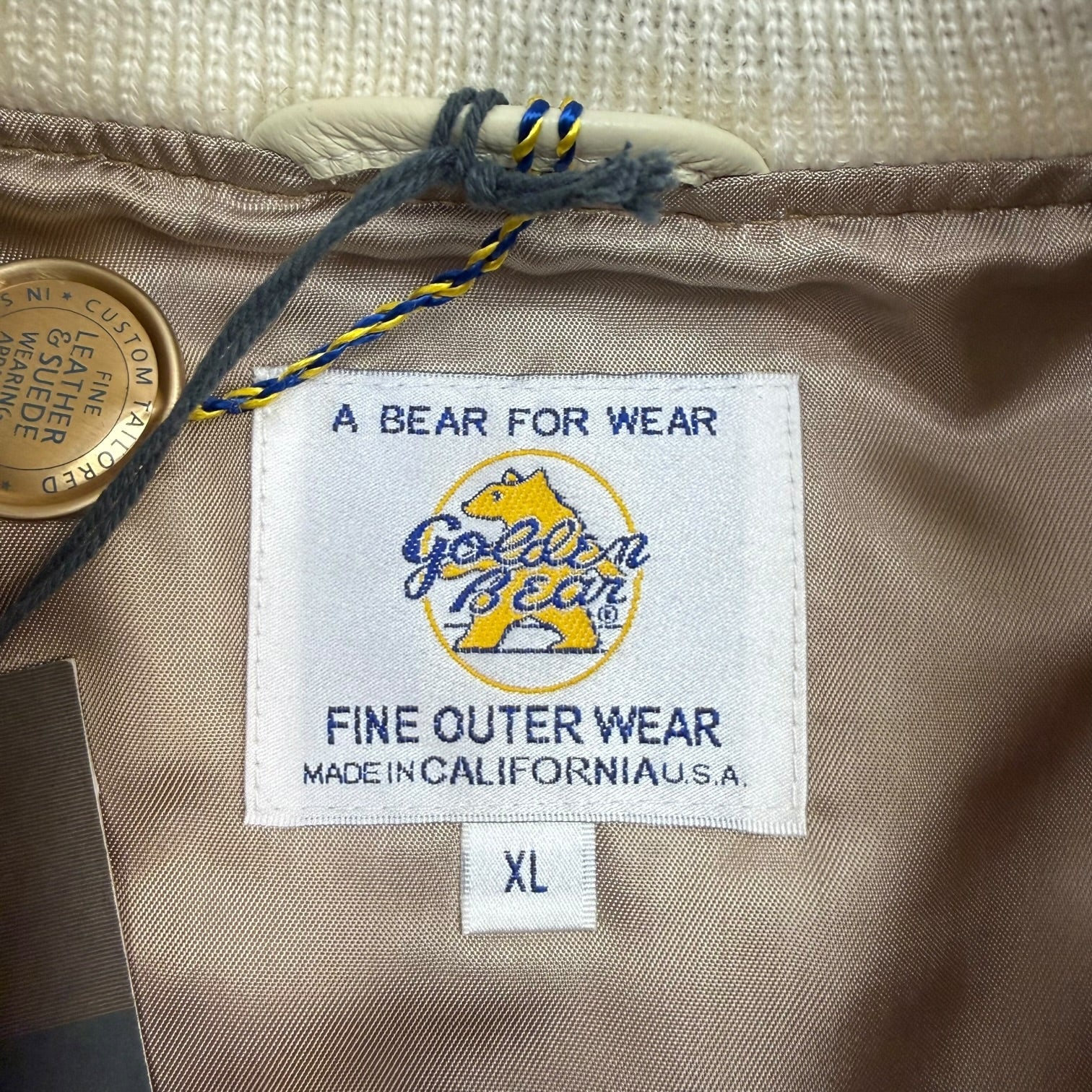 The Golden Bear Sportswear The Albany Varsity Jacket Camel/Brown