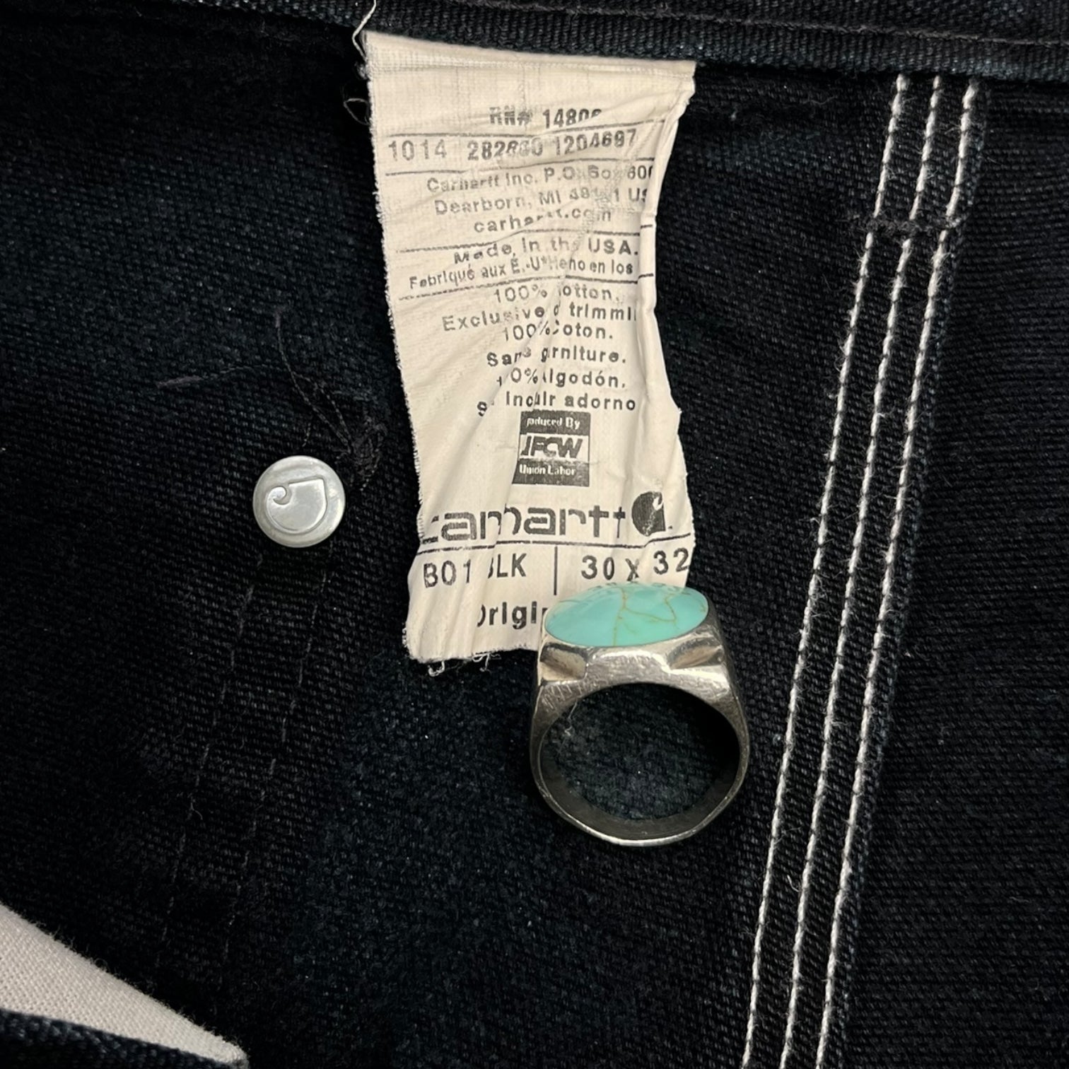 Vintage Carhartt Double Knee Dungarees black