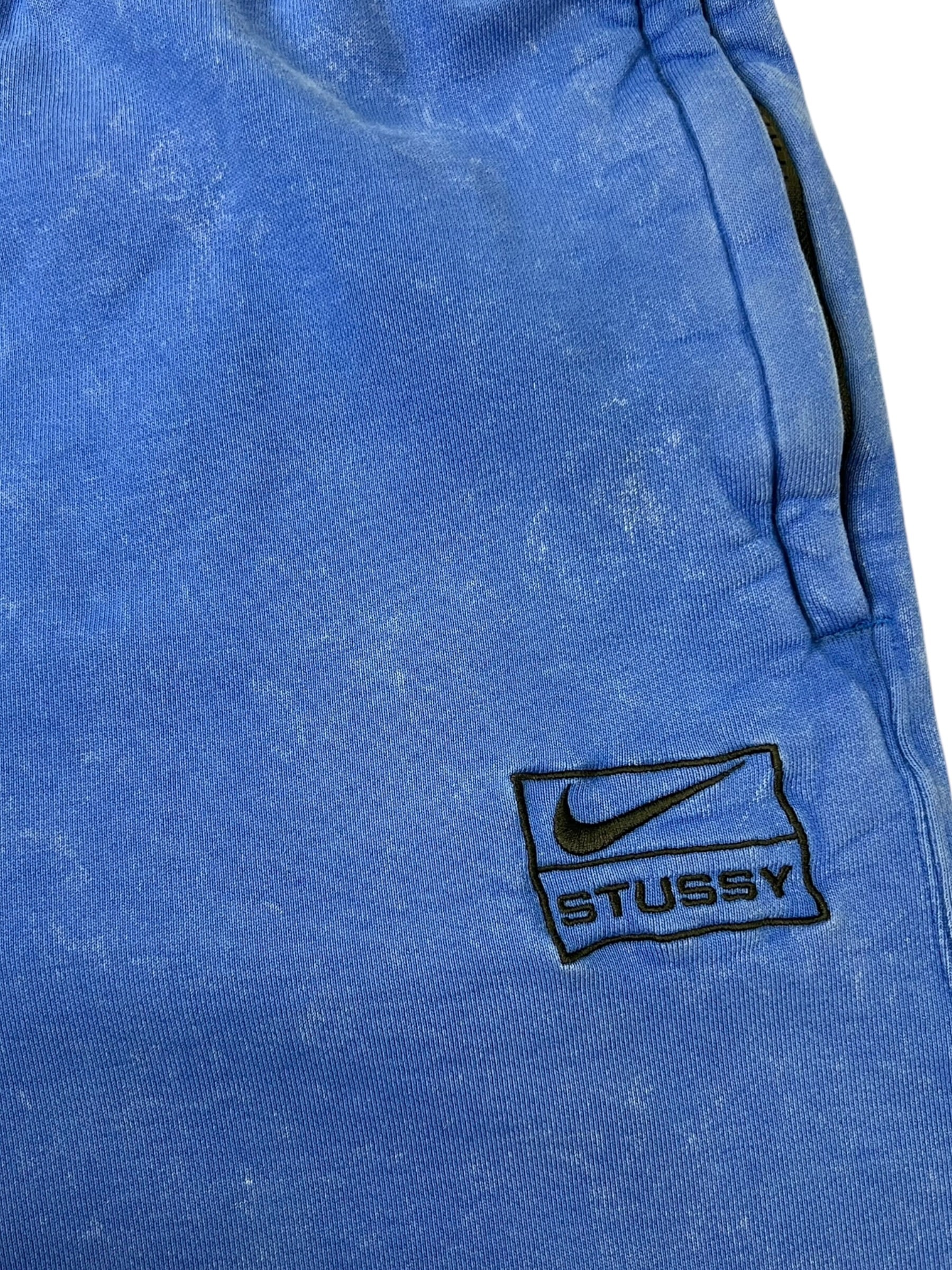 Nike x Stussy Washed Fleece Pants Blue