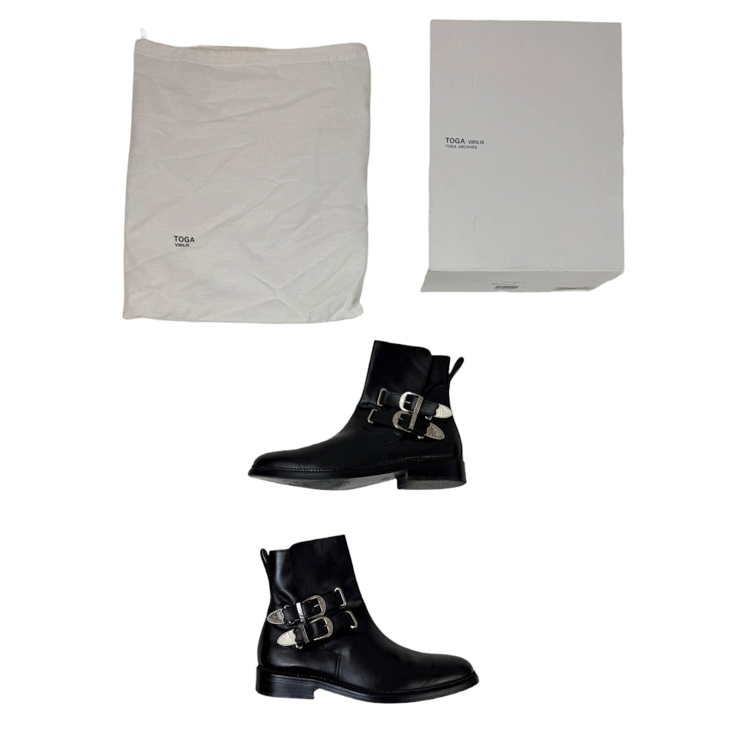 Toga Virilis Leather Chelsea Boots Black (Used)