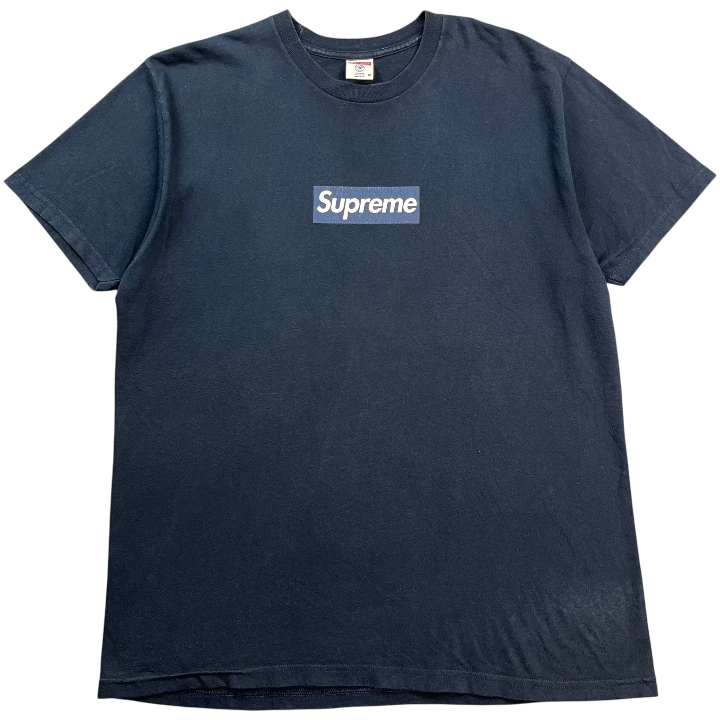 Supreme New York Yankees Box Logo Tee Navy Blue