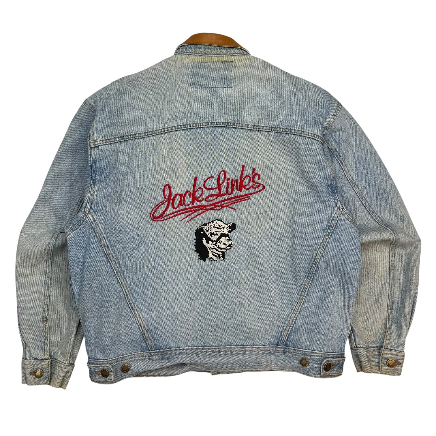 Vintage Jack Links ‘Over 500 Million Sold’ Denim Jacket Light Wash