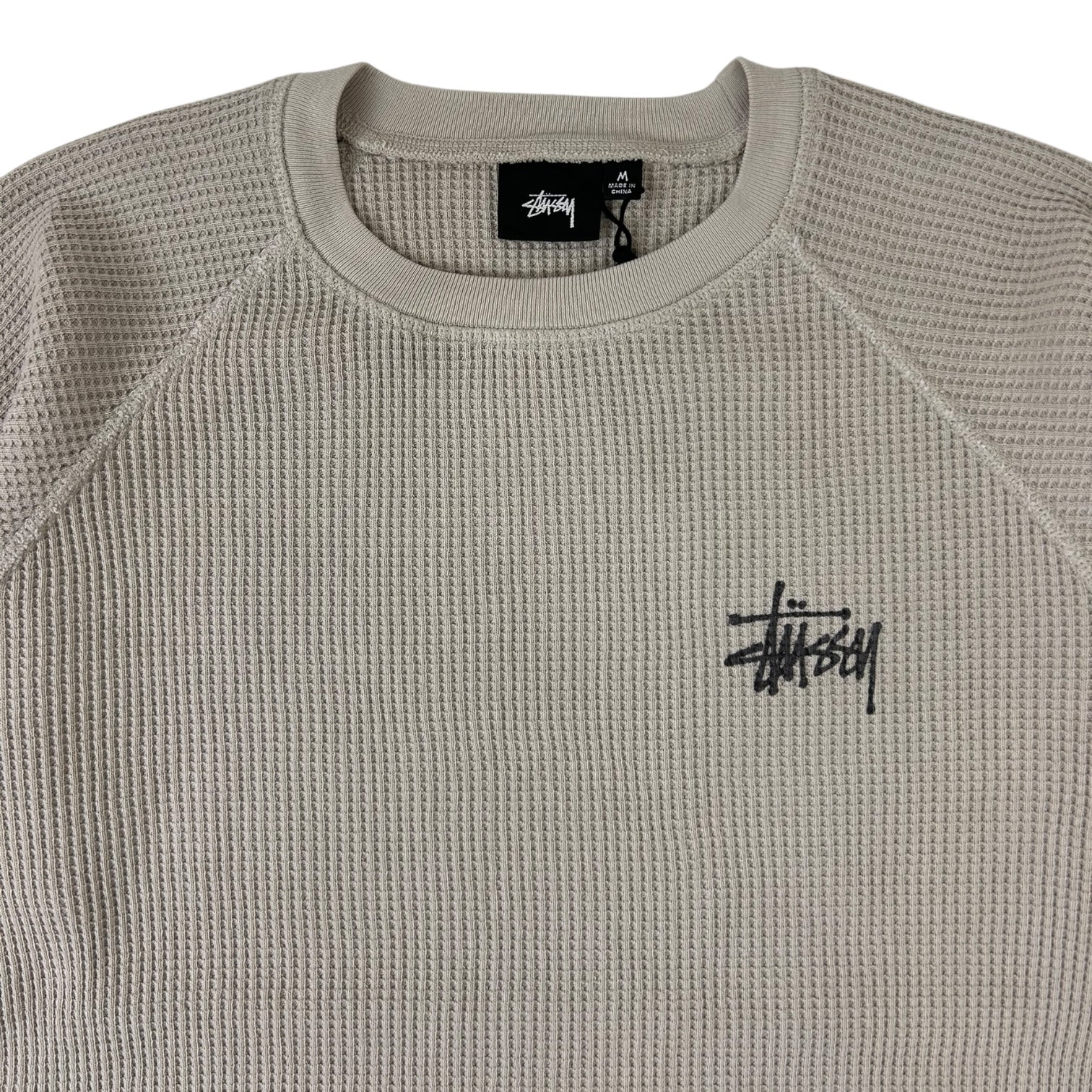 Stussy Raglan Thermal Long Sleeve Bone