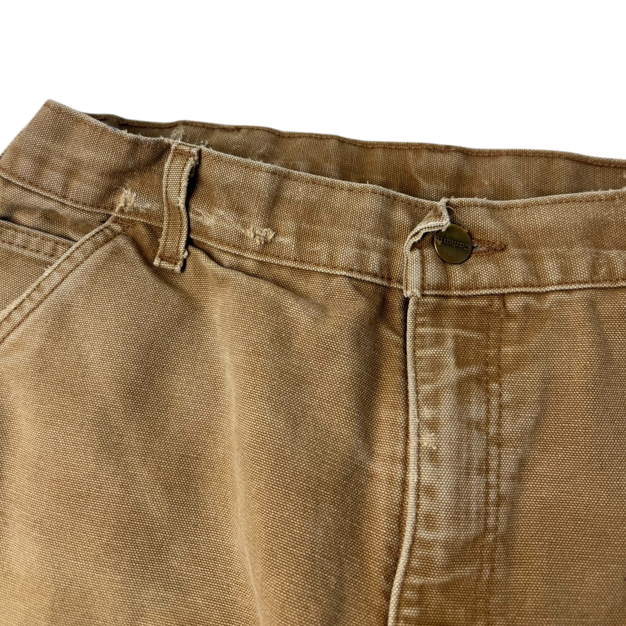 Carhartt Flannel Lined Carpenter Pant Washed Tan