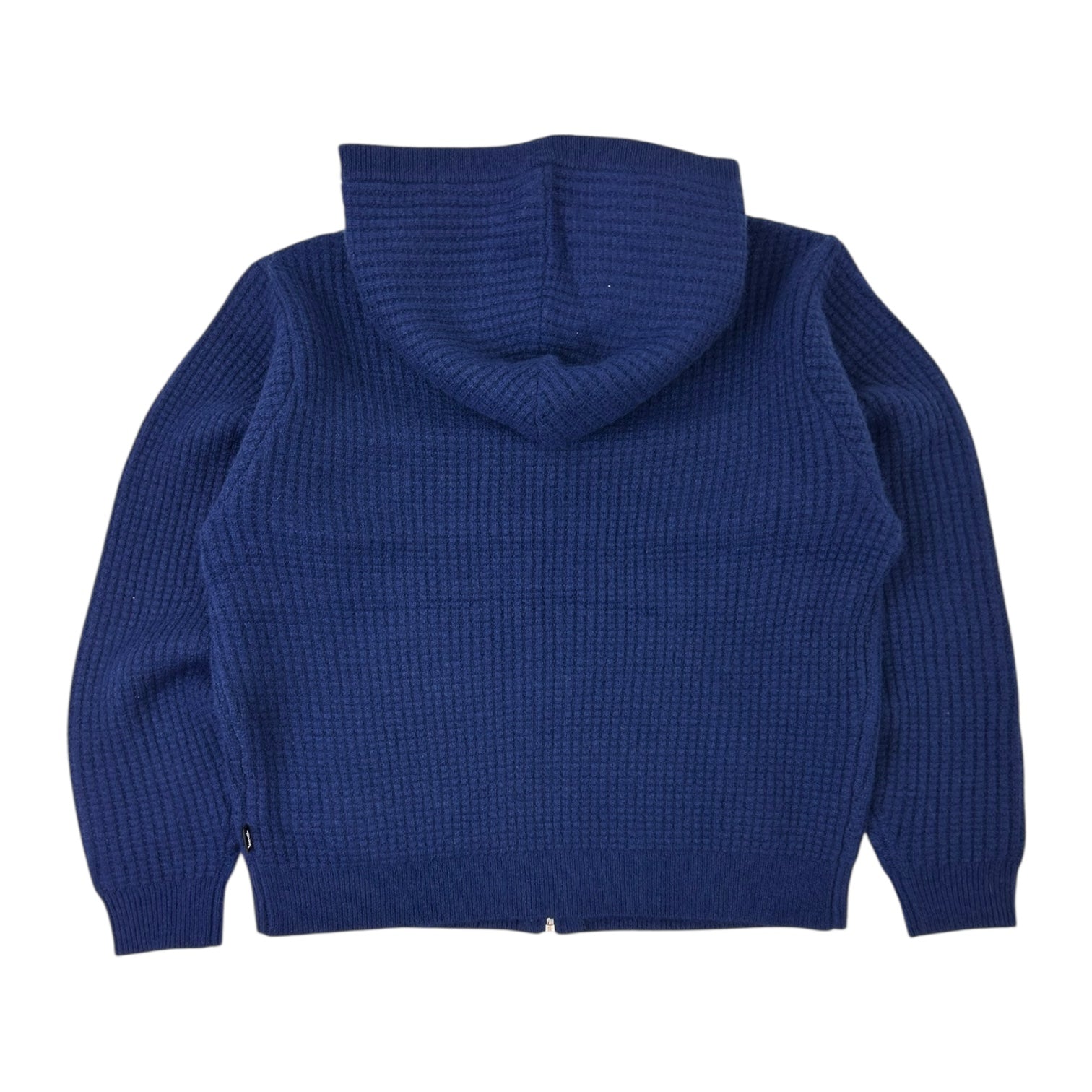 Stussy Waffle Cashmere Zip Up Hoodie Navy