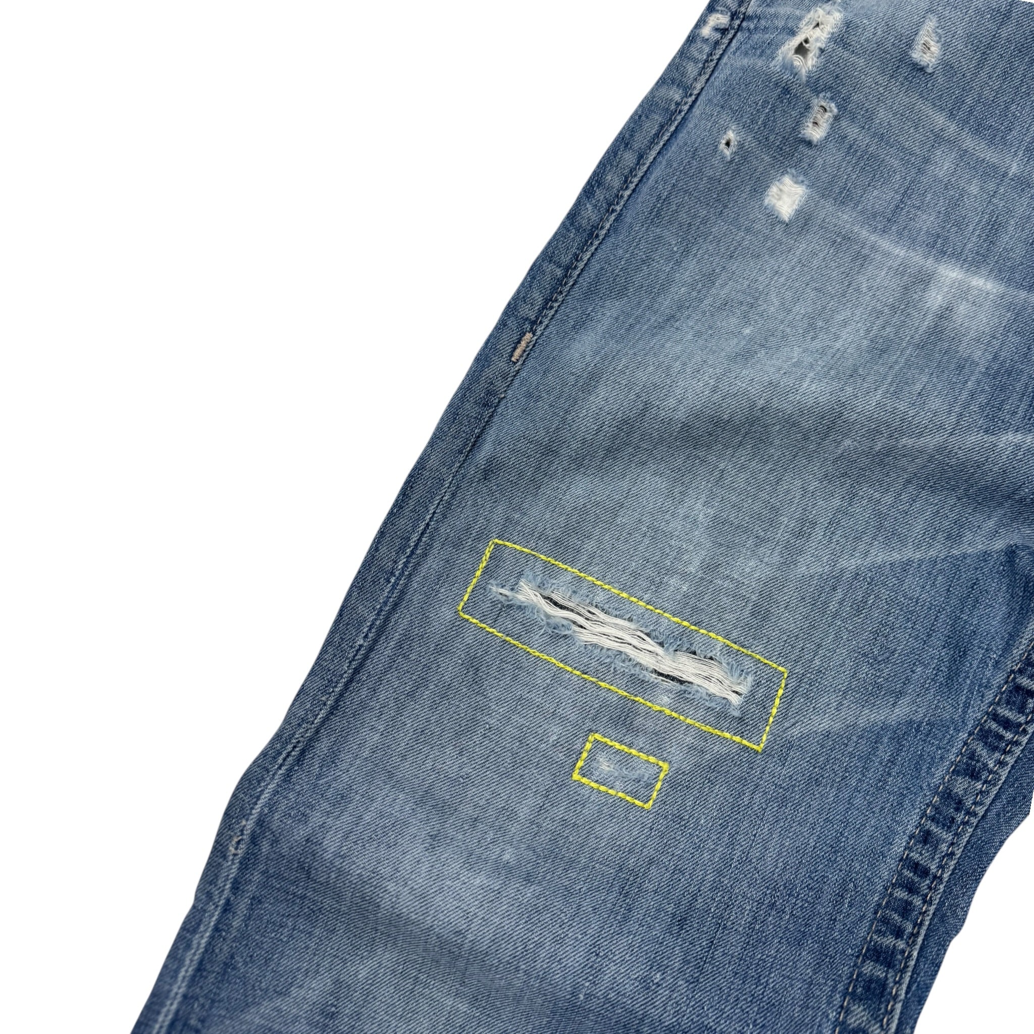Vintage True Religion Light Wash Distressed Denim Pant