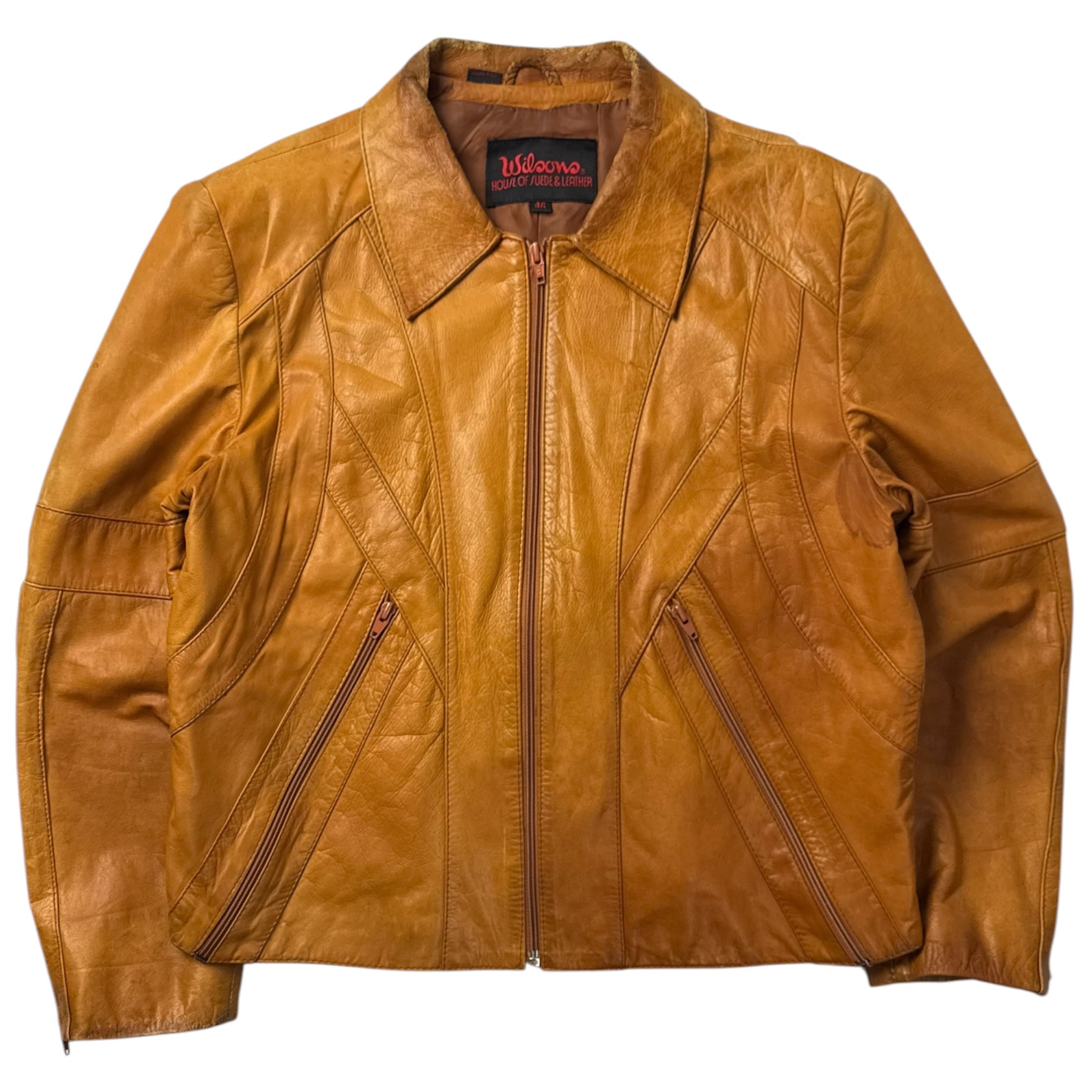 Vintage Wilsons House of Suede Leather Jacket Dark Mustard