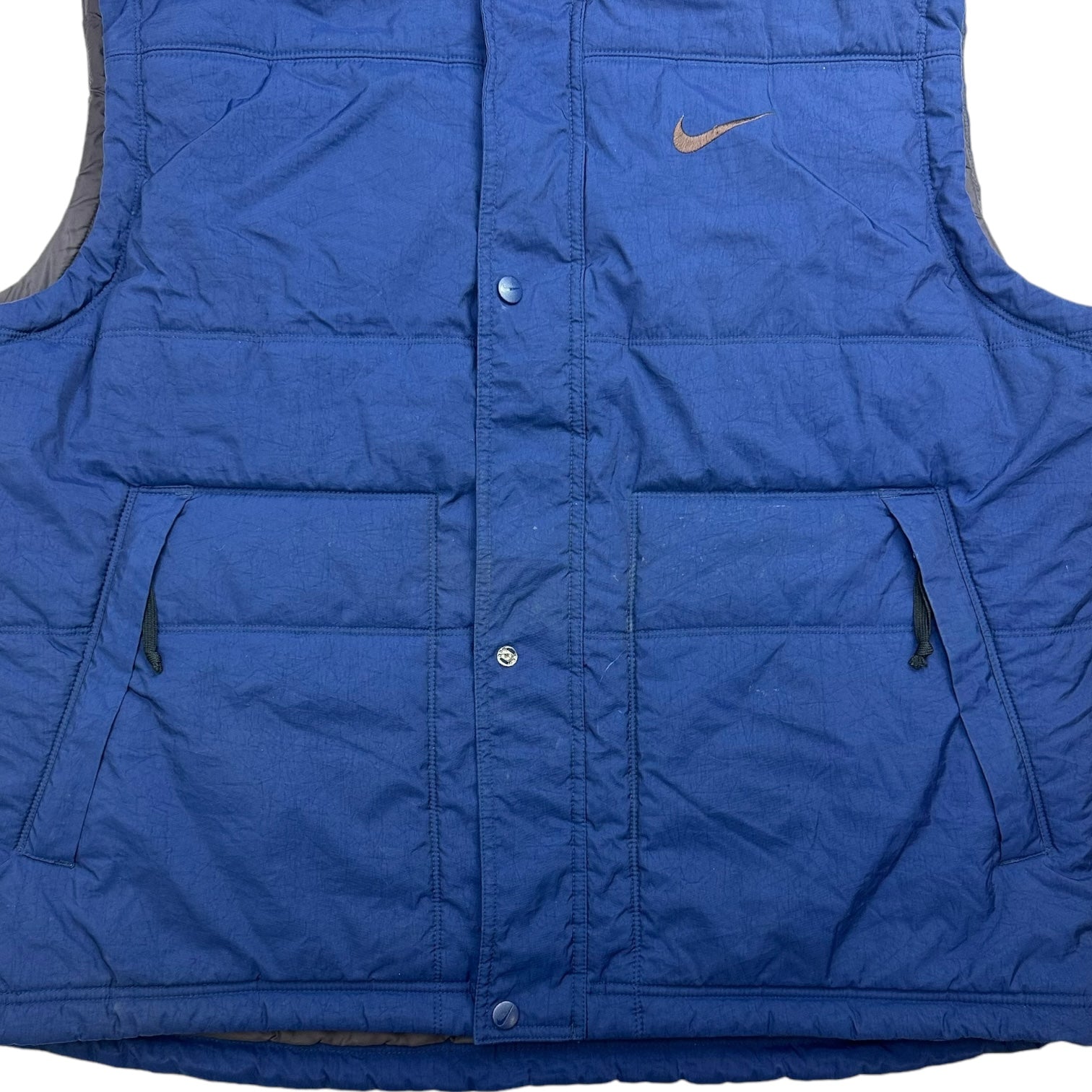 Vintage Nike Puffer Vest Blue