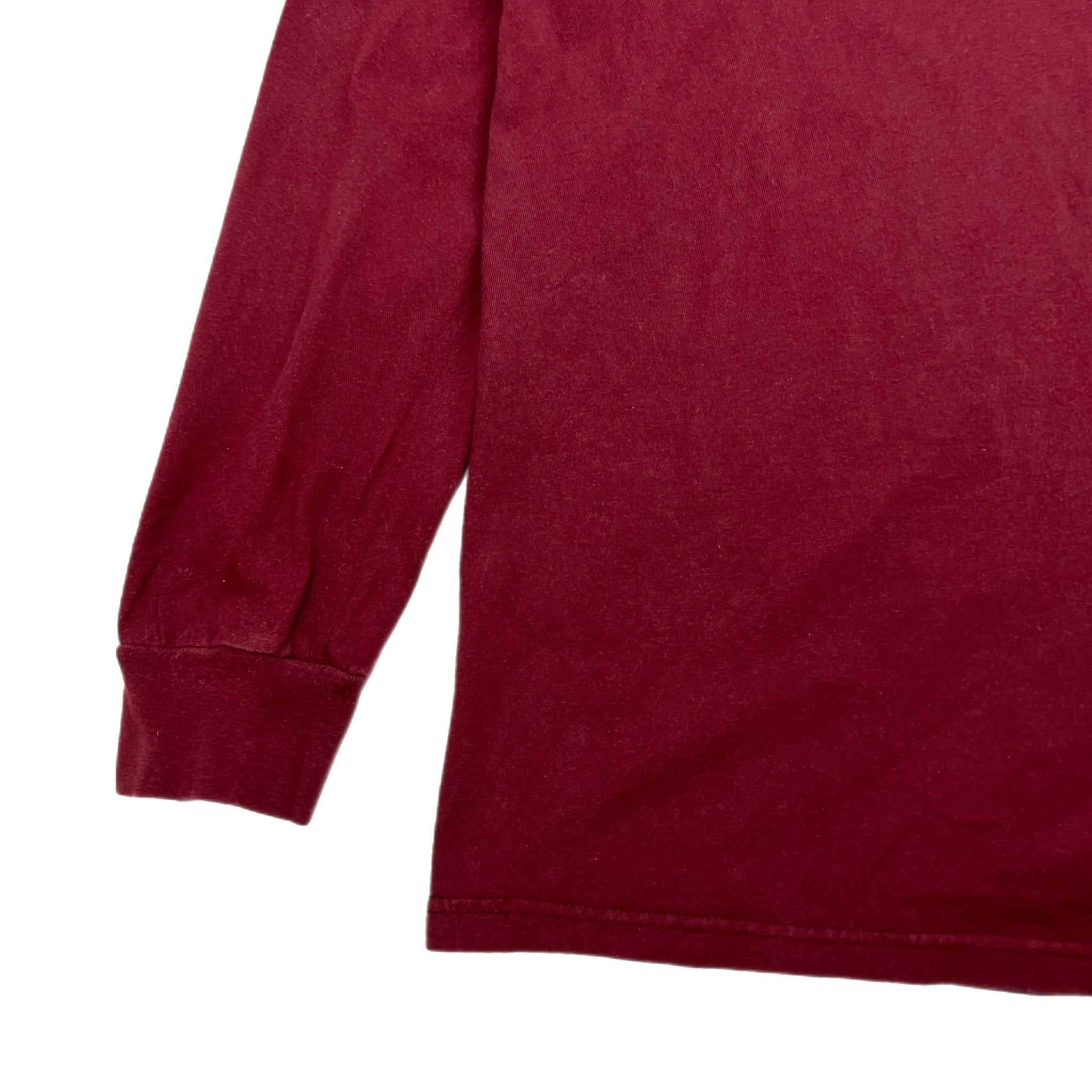 Stussy Script Logo Longsleeve Tee Burgandy