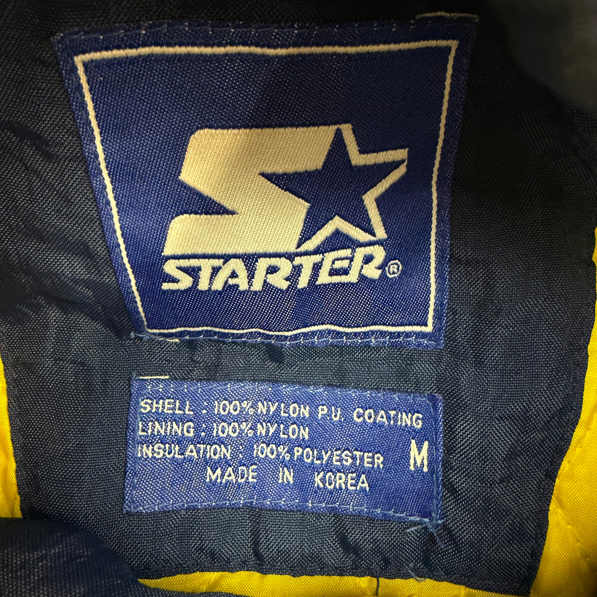 Vintage Starter Michigan Quarter Zip Jacket Navy/Yellow