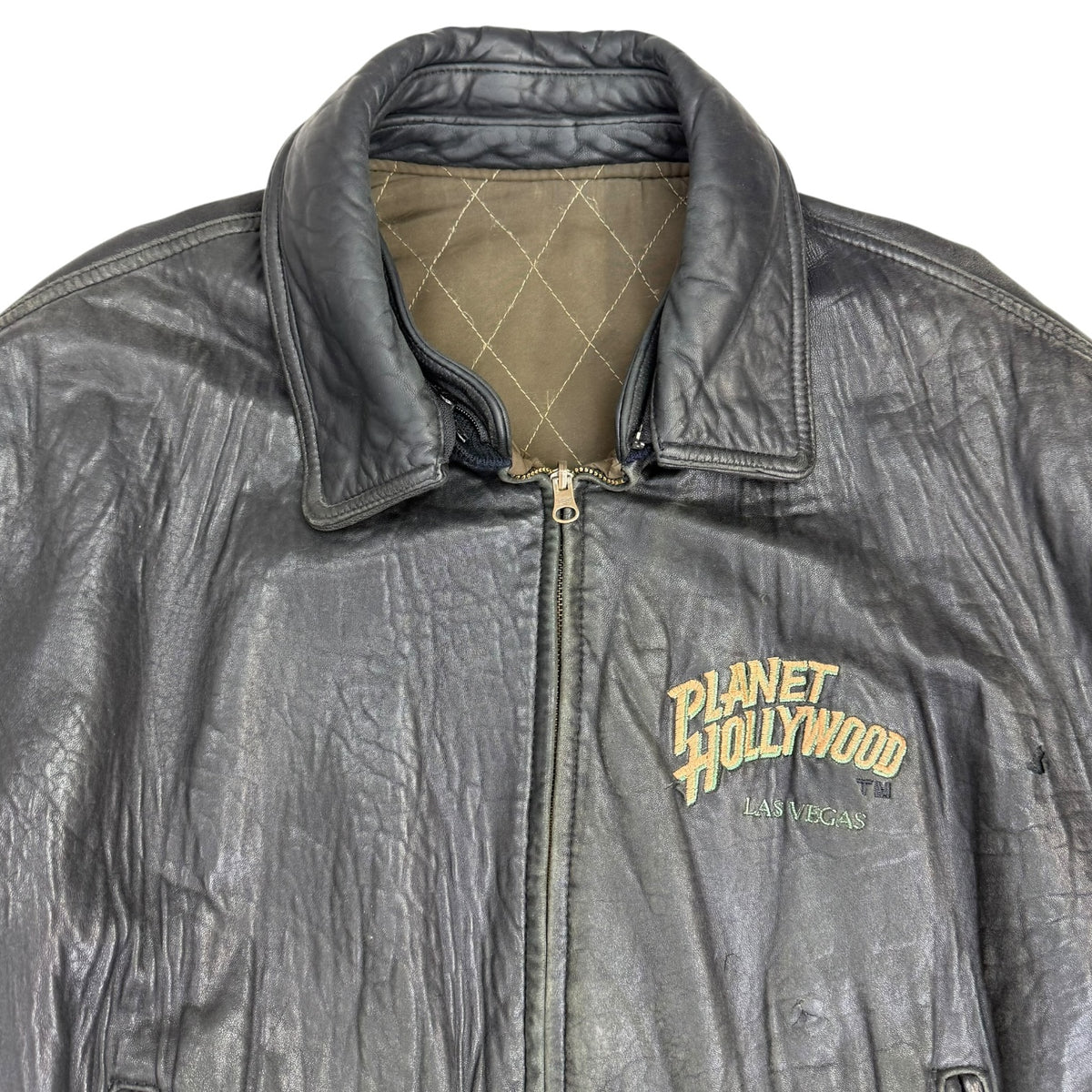 Vintage Planet Hollywood Las Vegas Leather Jacket Black