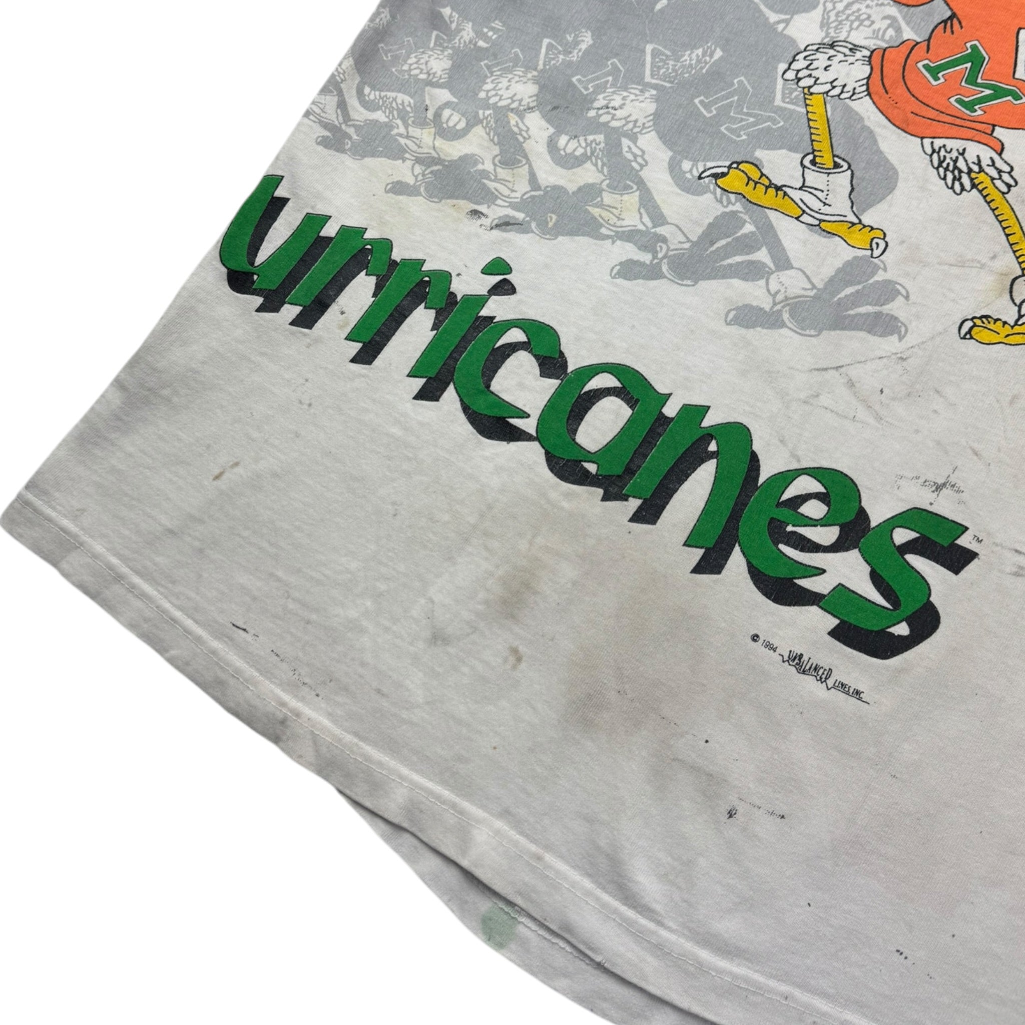 1994 Miami Hurricanes University Wrap Around T-Shirt