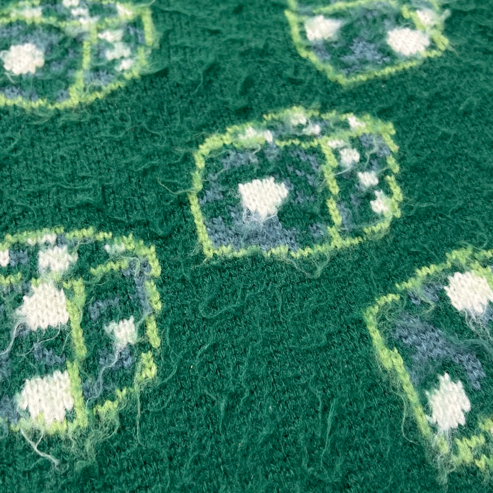 Supreme Flaming Dice Knit Sweater Green