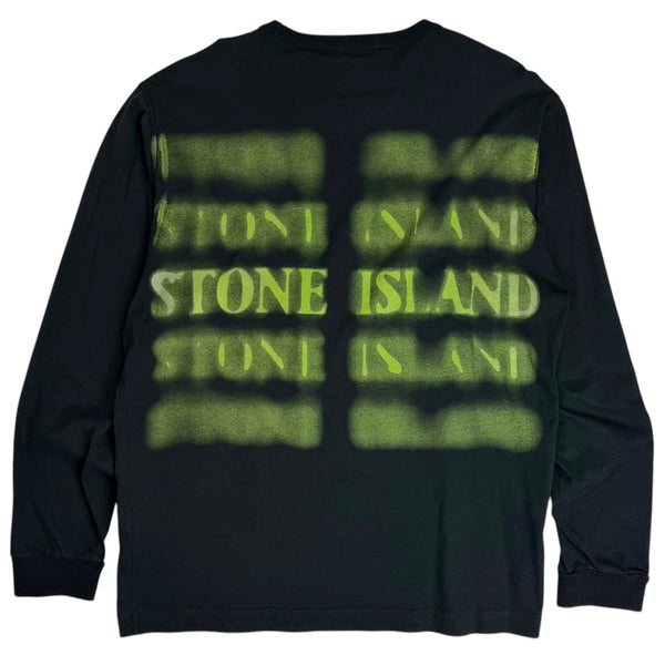 Stone Island Graphic Five Long Sleeve T-Shirt Black