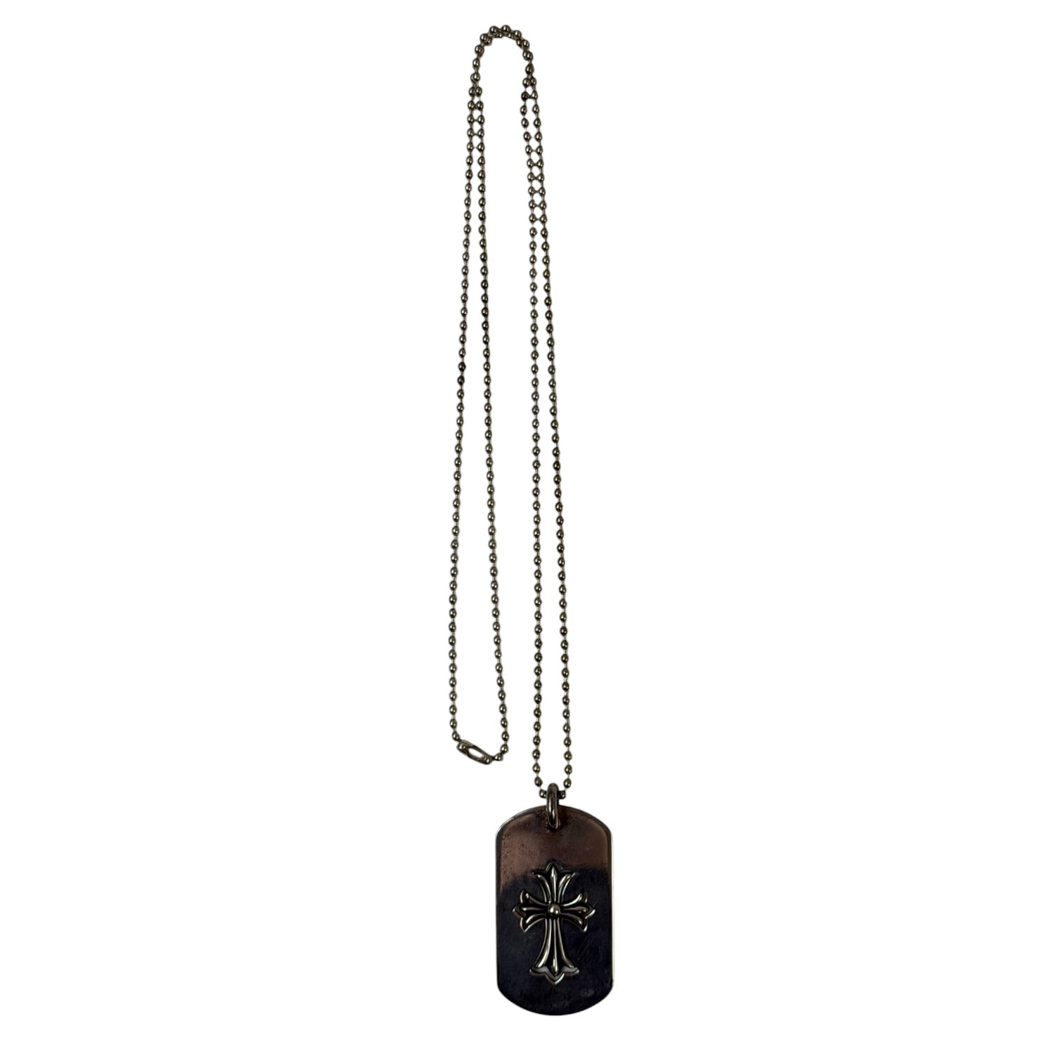 Chrome Hearts Dog Tag Pendant With Ball Chain