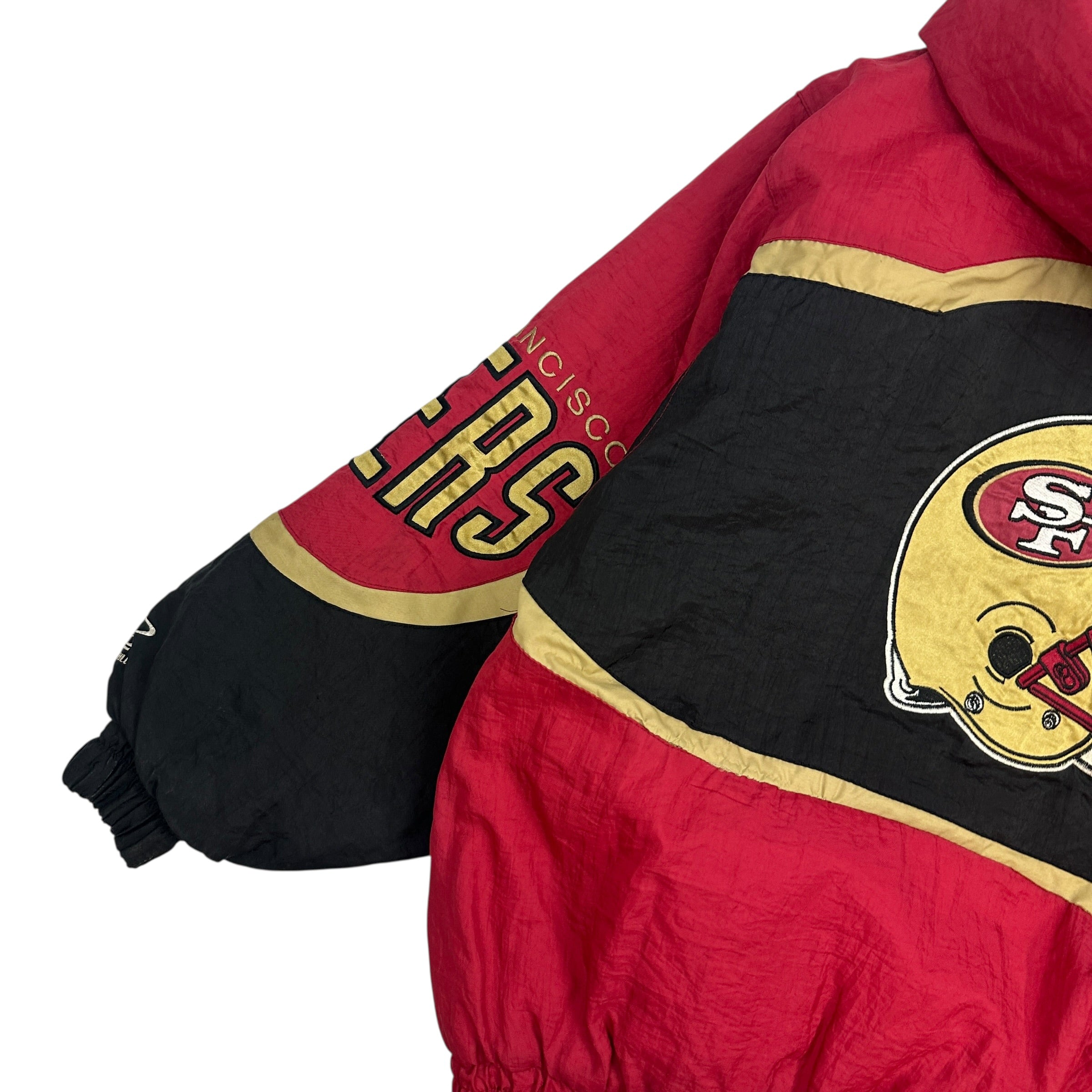 Vintage Logo 7 San Francisco 49ers Anorak Jacket Red/Black