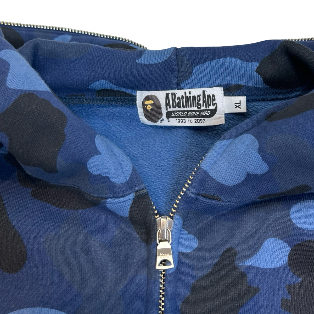 BAPE Color Camo Ape Head One Point Full Zip Hoodie Navy