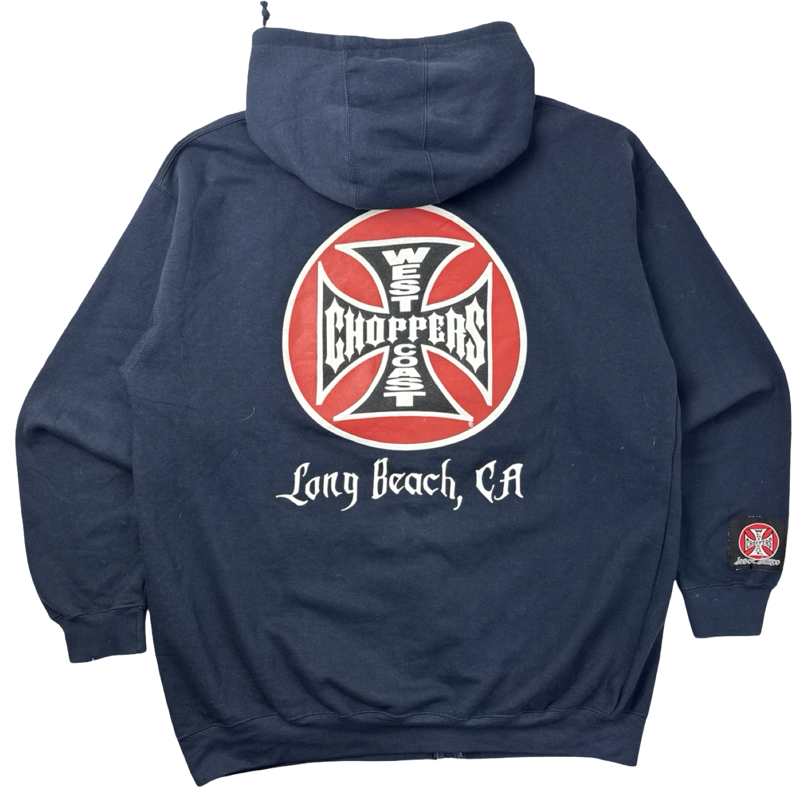 Vintage Y2K West Coast Choppers Zip Up Hoodie Navy