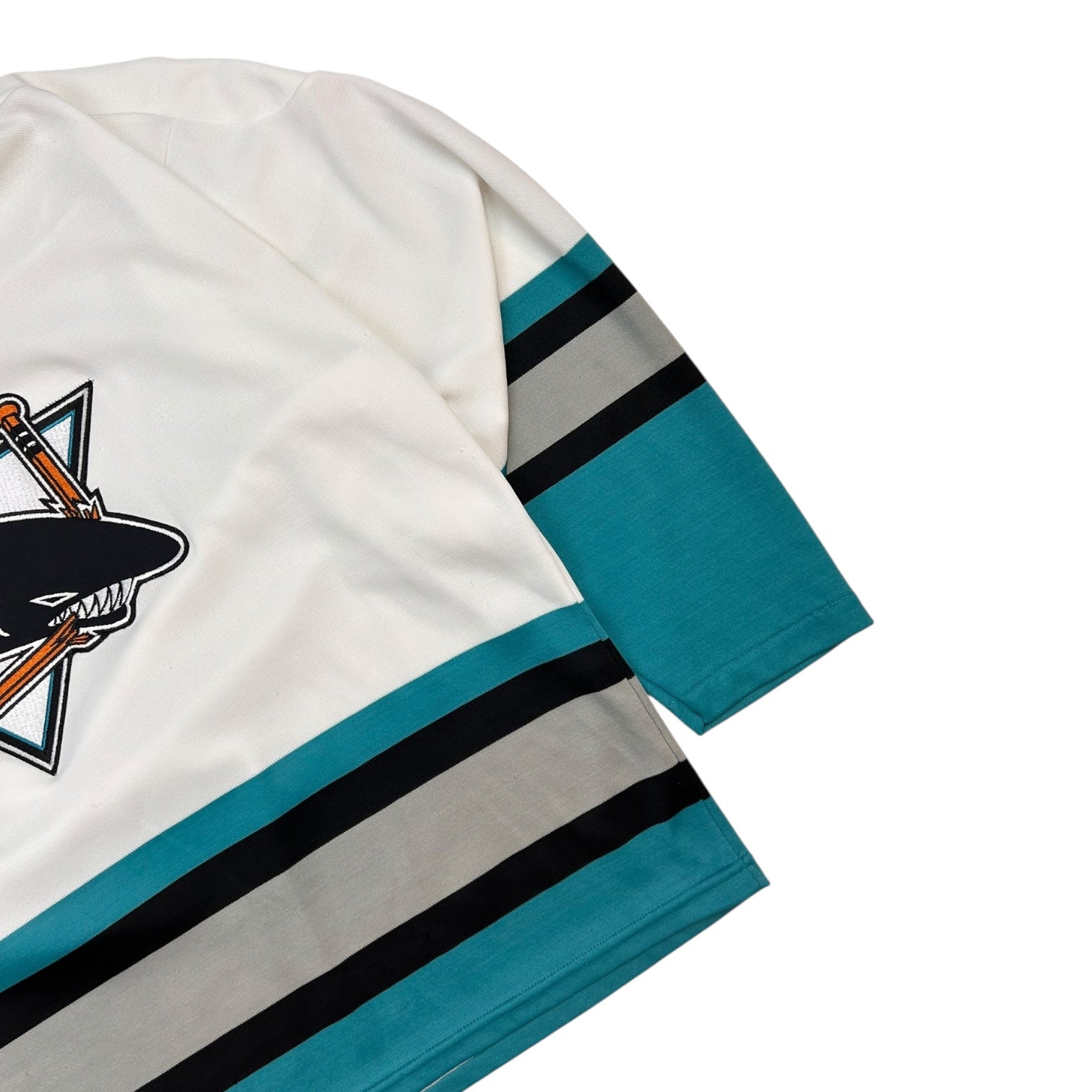 Vintage CCM San Jose Sharks Away Jersey White/Teal