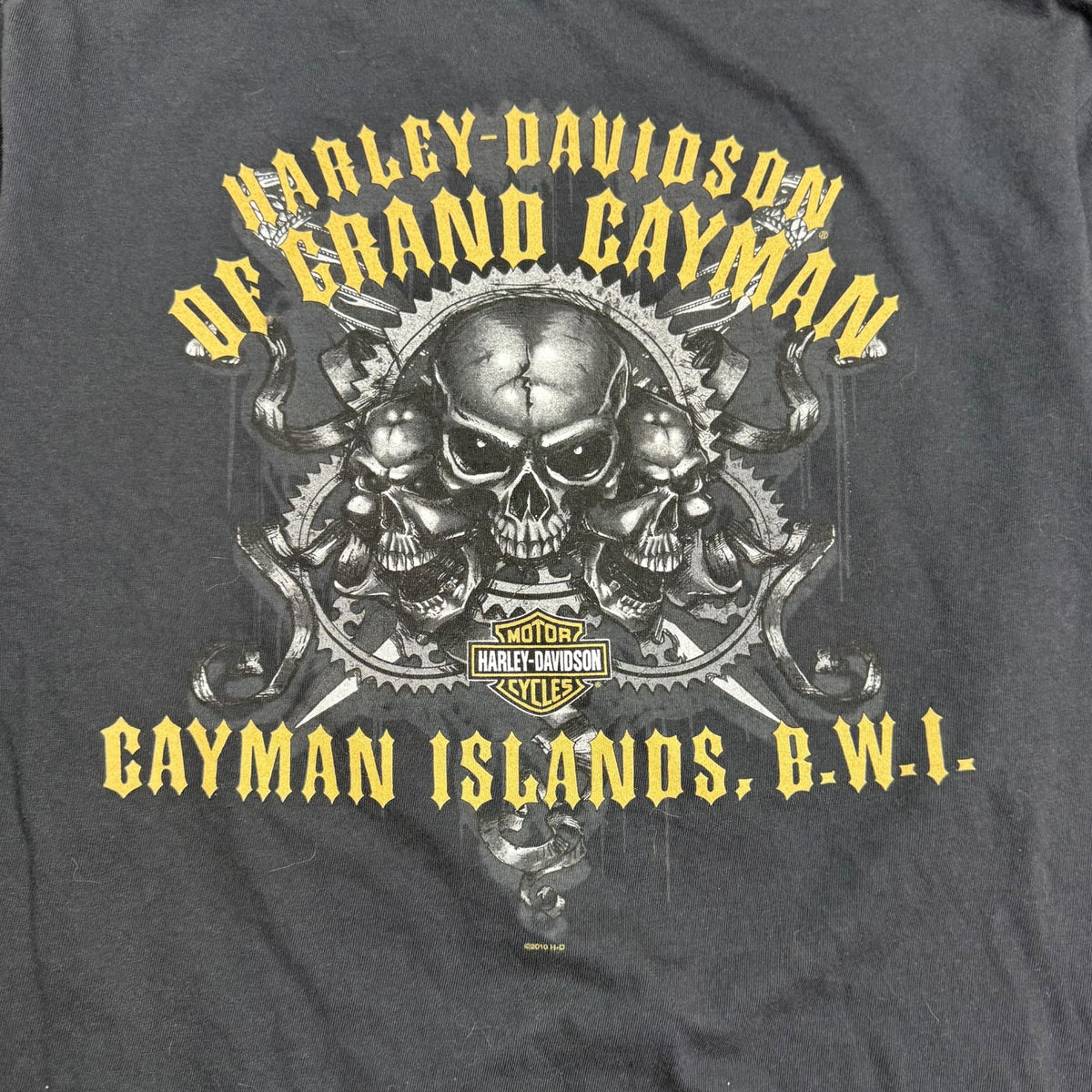 Vintage Harley Davidson Of The Cayman Islands L/S Tee Black