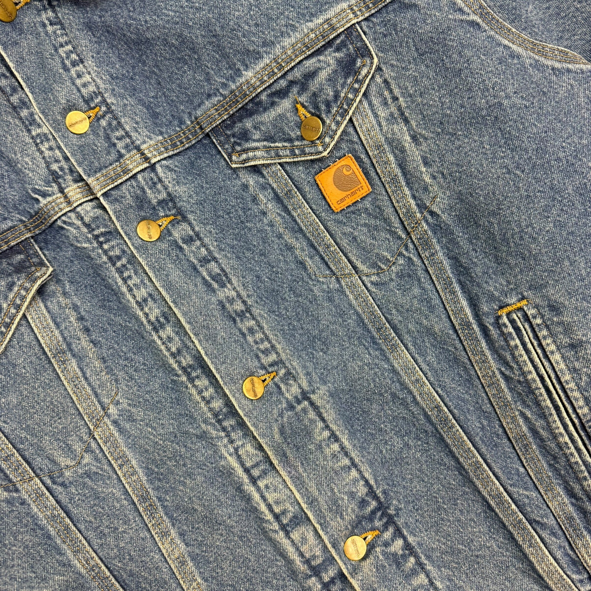 Vintage Carhartt Blanket Lined Denim Jacket Dark Wash