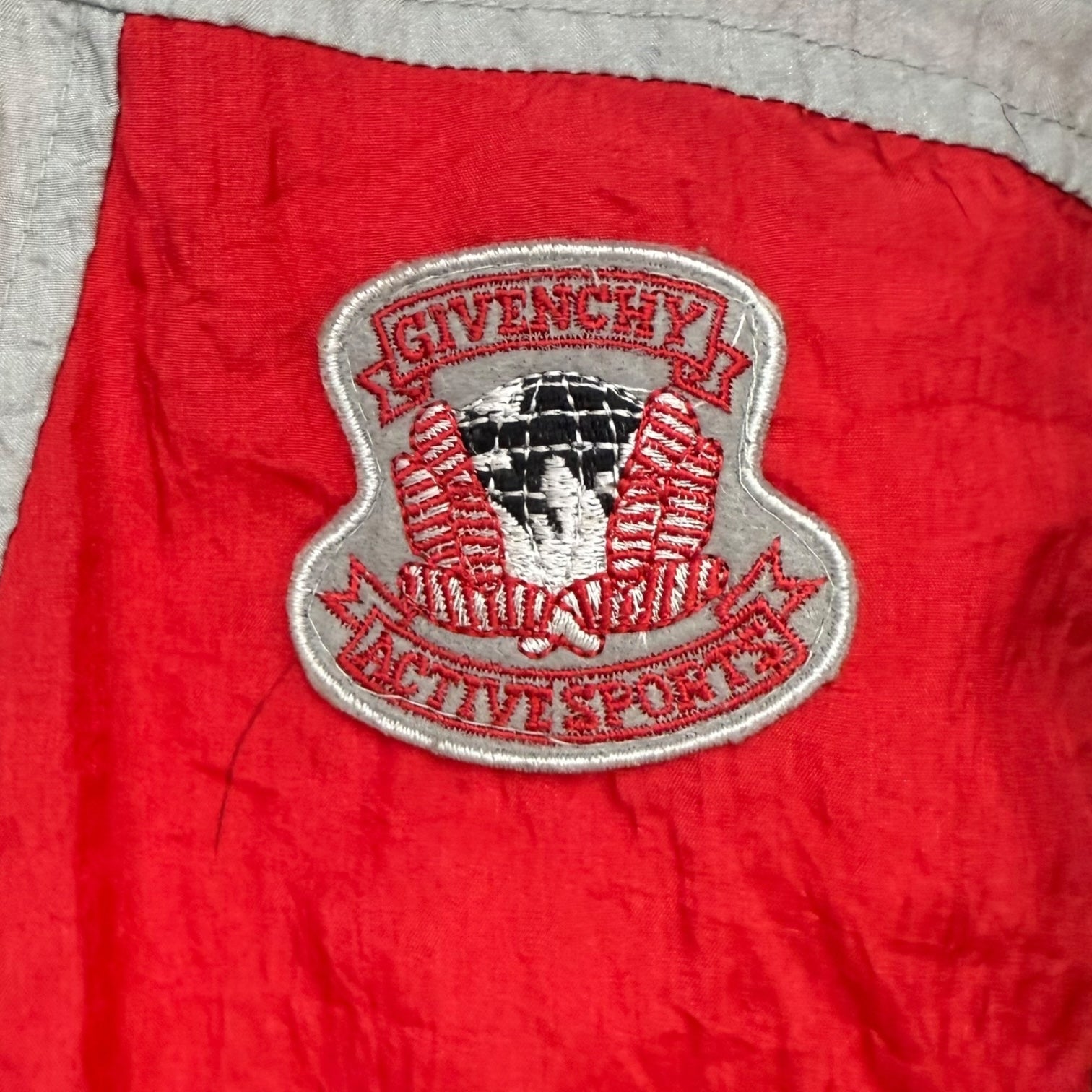 Vintage Givenchy Active Sports Track Jacket Red/Grey