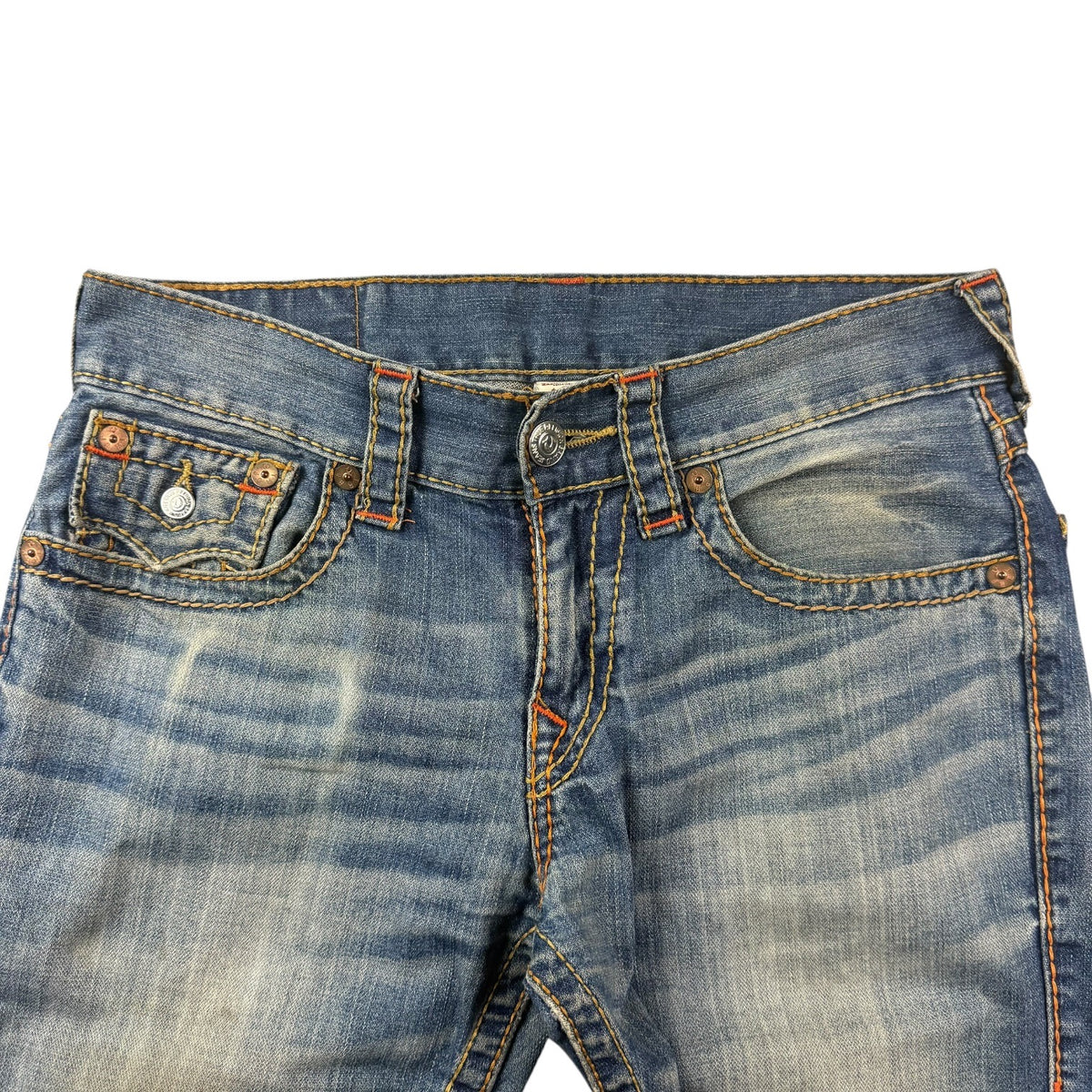 Vintage True Religion Straight Jeans Faded Blue