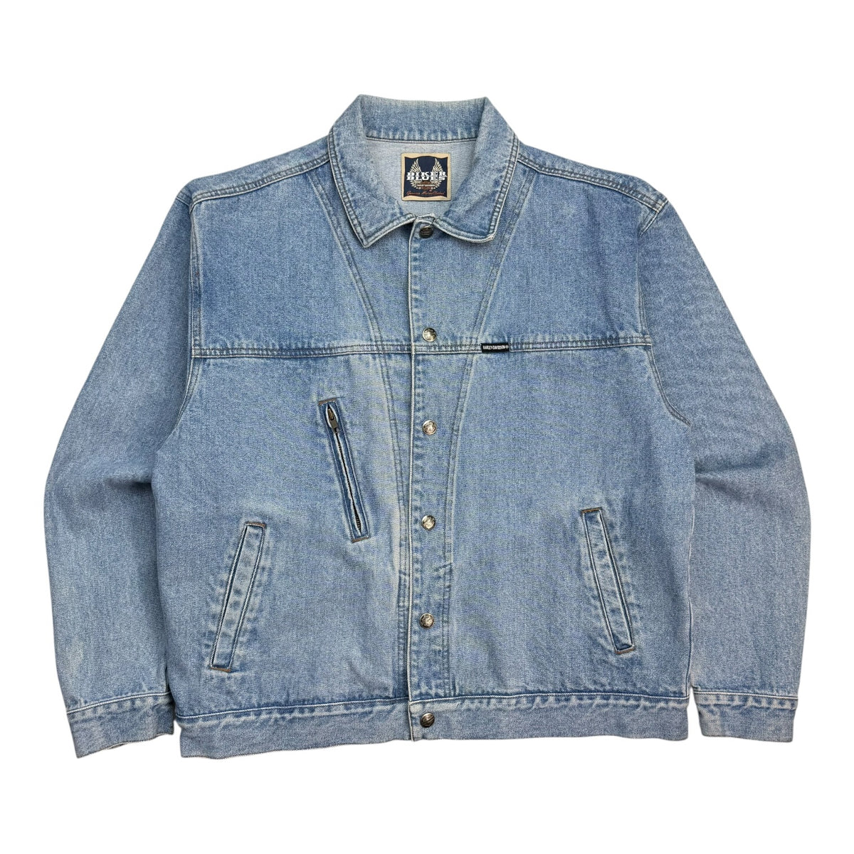Vintage Harley Davidson Biker Blues Denim Jacket