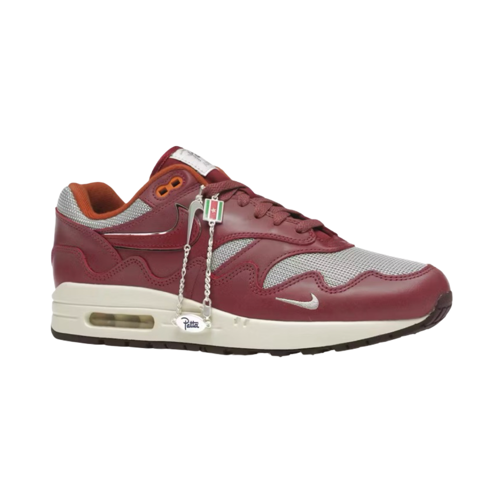 Nike Air Max 1 Patta Waves Rush Maroon With Bracelet