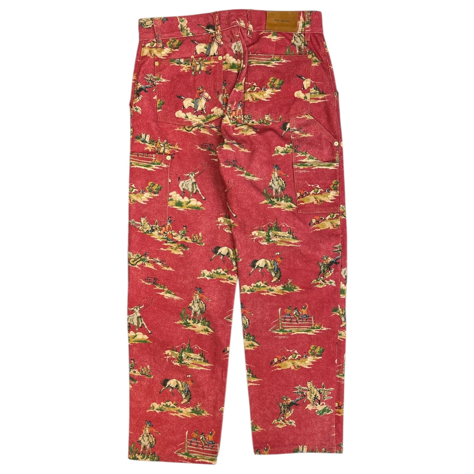 Aime Leon Dore Western Print Pants Red