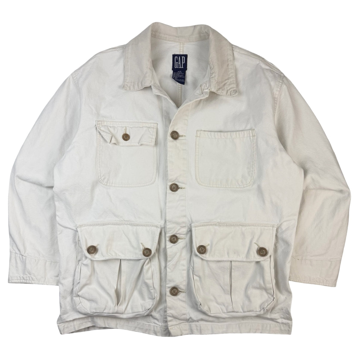 Vintage GAP Button Up Utility Jacket White
