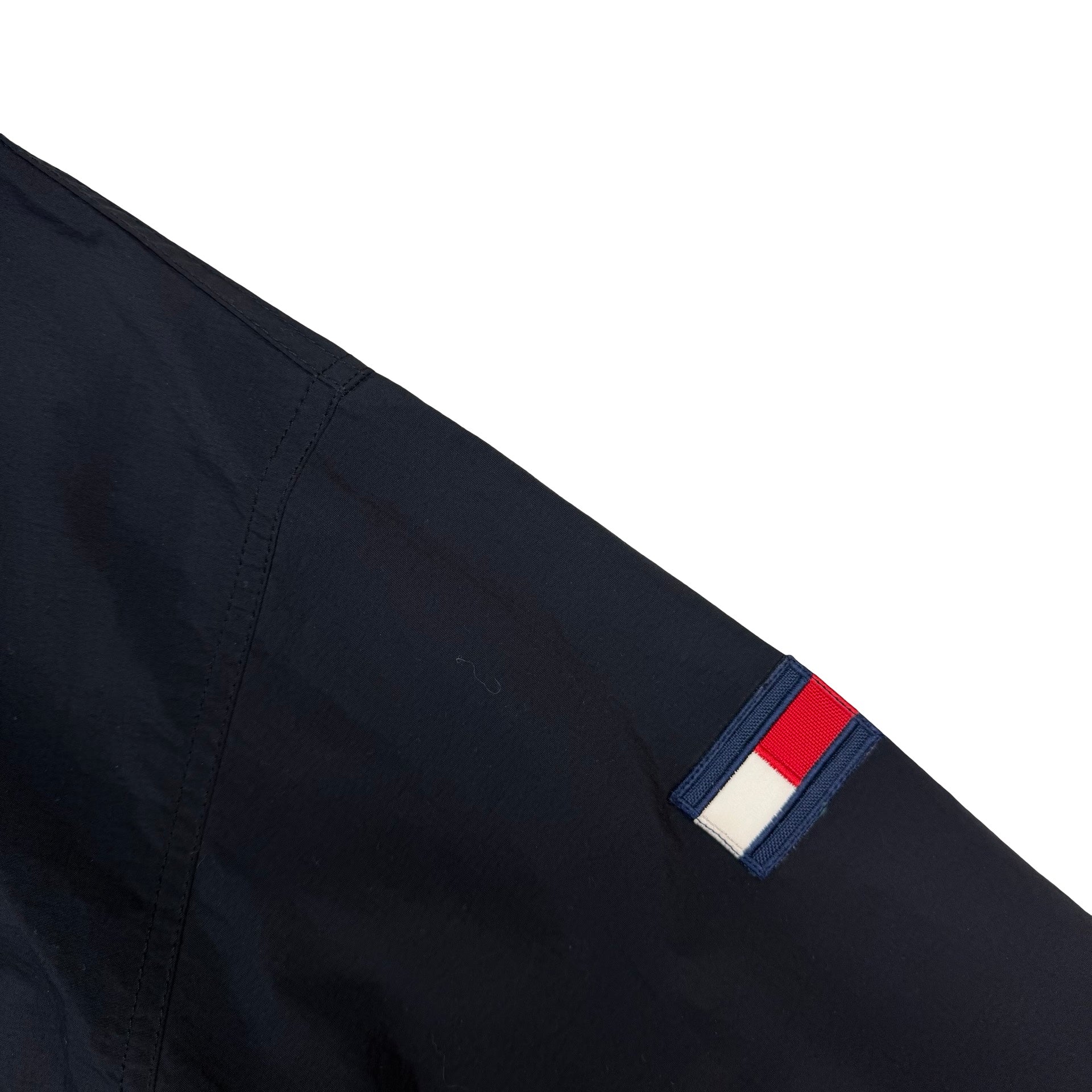 Vintage Tommy Hilfiger Half Zip Nylon Pullover Black
