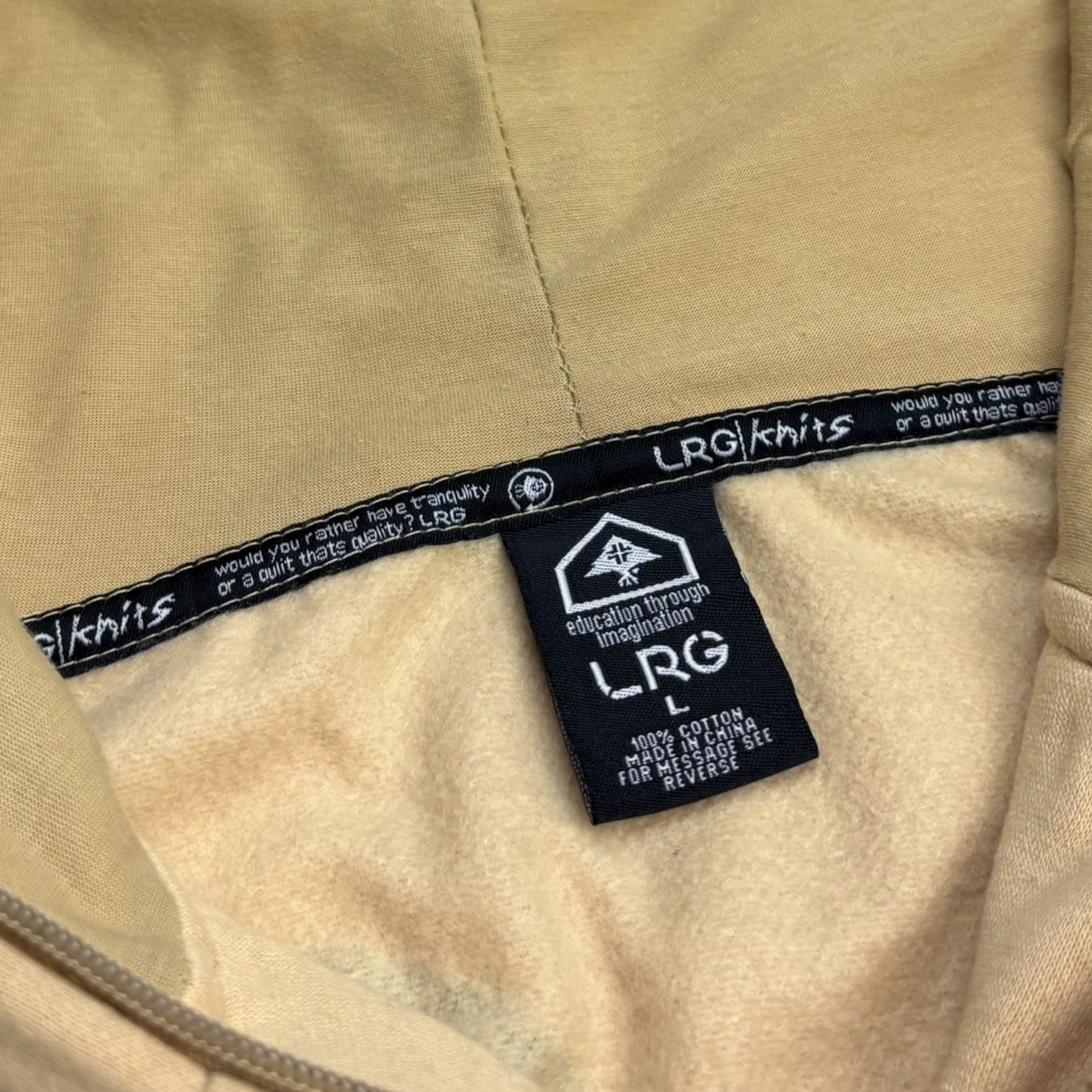 Y2K LRG All Over Zip Up Hoodie Dijon