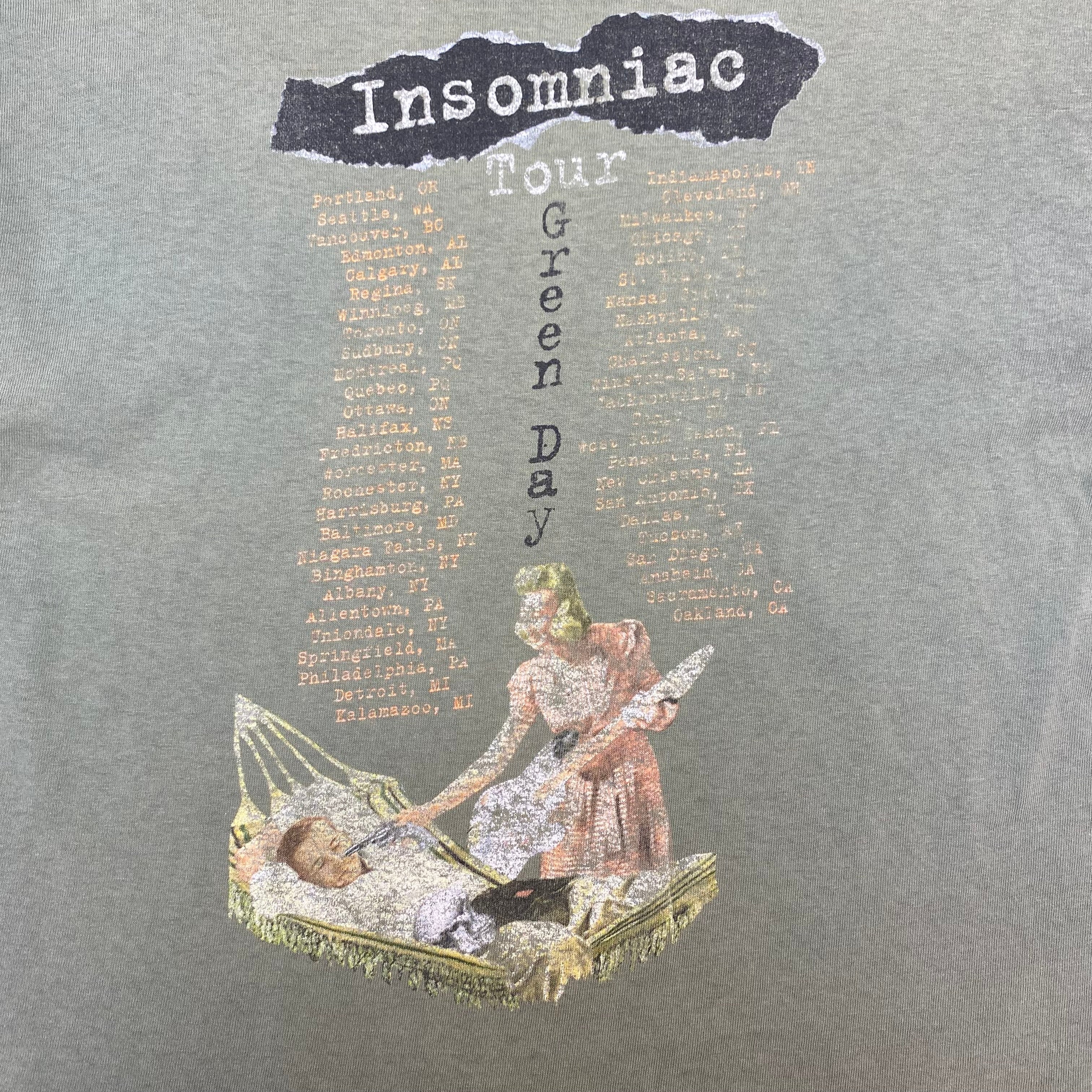 Vintage Green Day Insomniac Tour T-Shirt