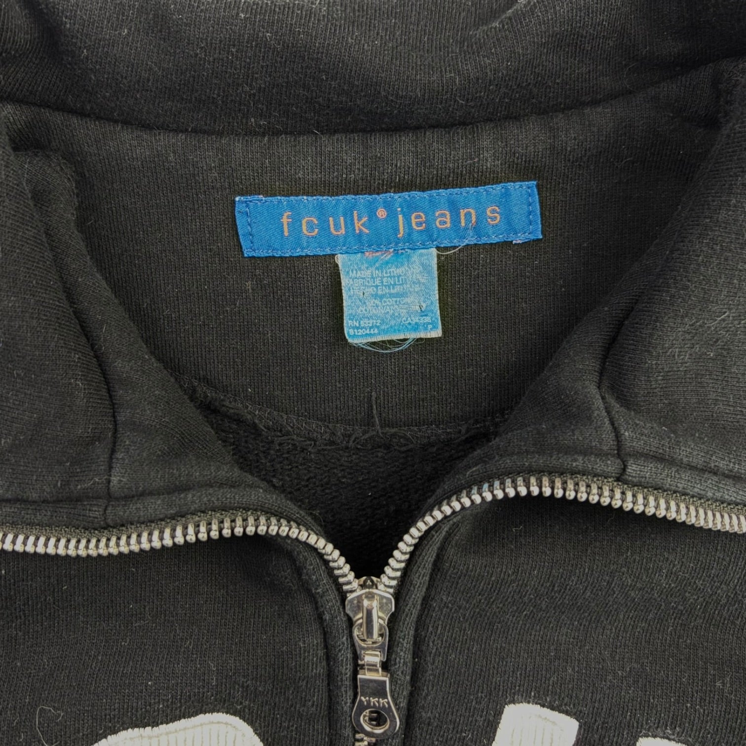 (W) FCUK Zip Up Hoodie Black