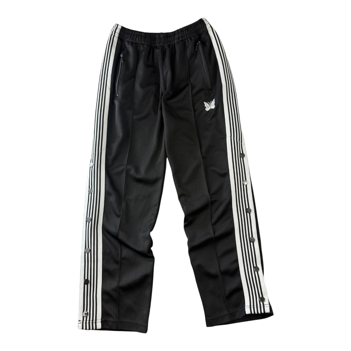 Needles x Beams Side Snap Track Pants Black/White