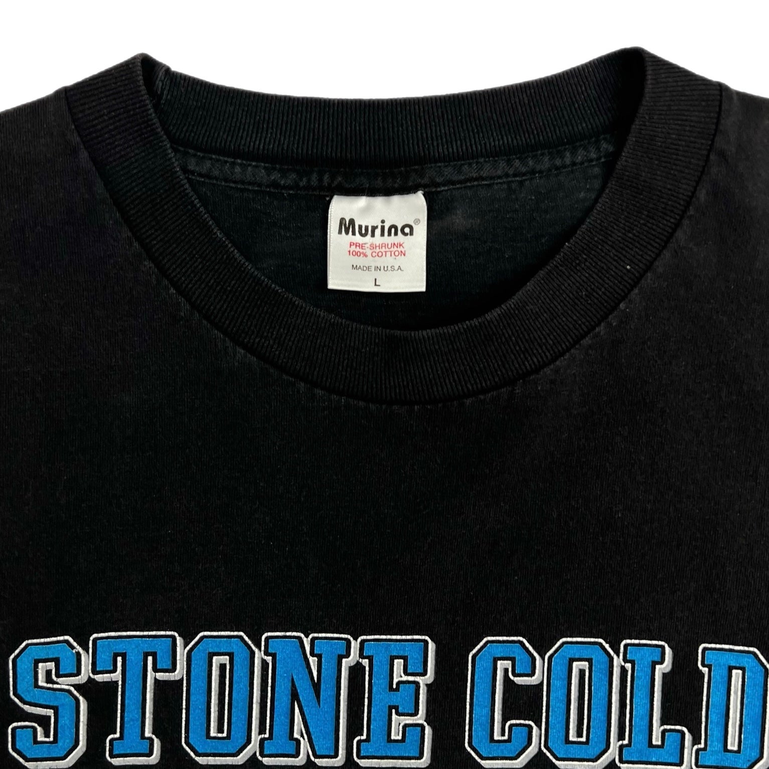 1998 Stone Cold University SCU Tee Black/Blue