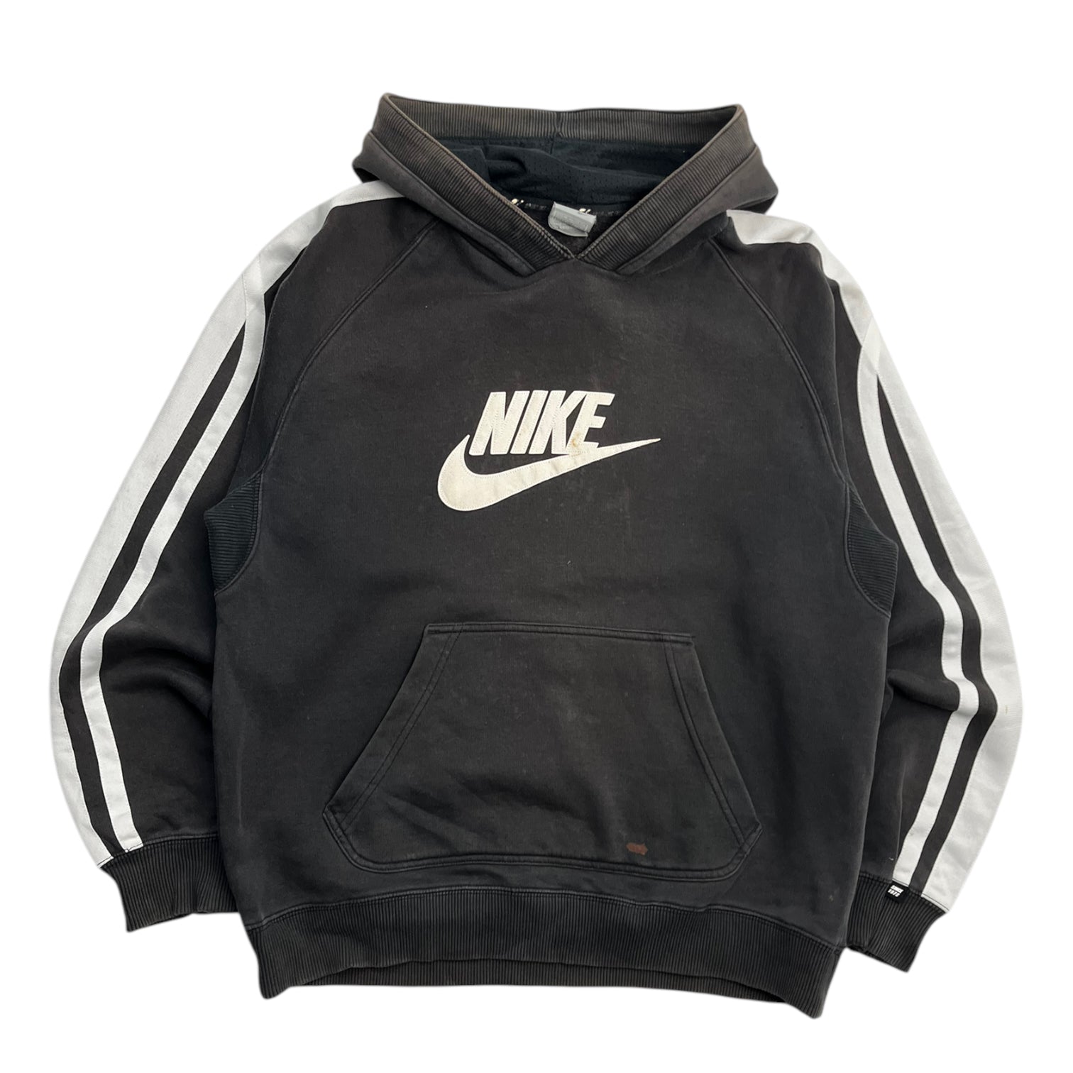 Vintage Nike Swoosh Spell Out Hoodie Faded Black