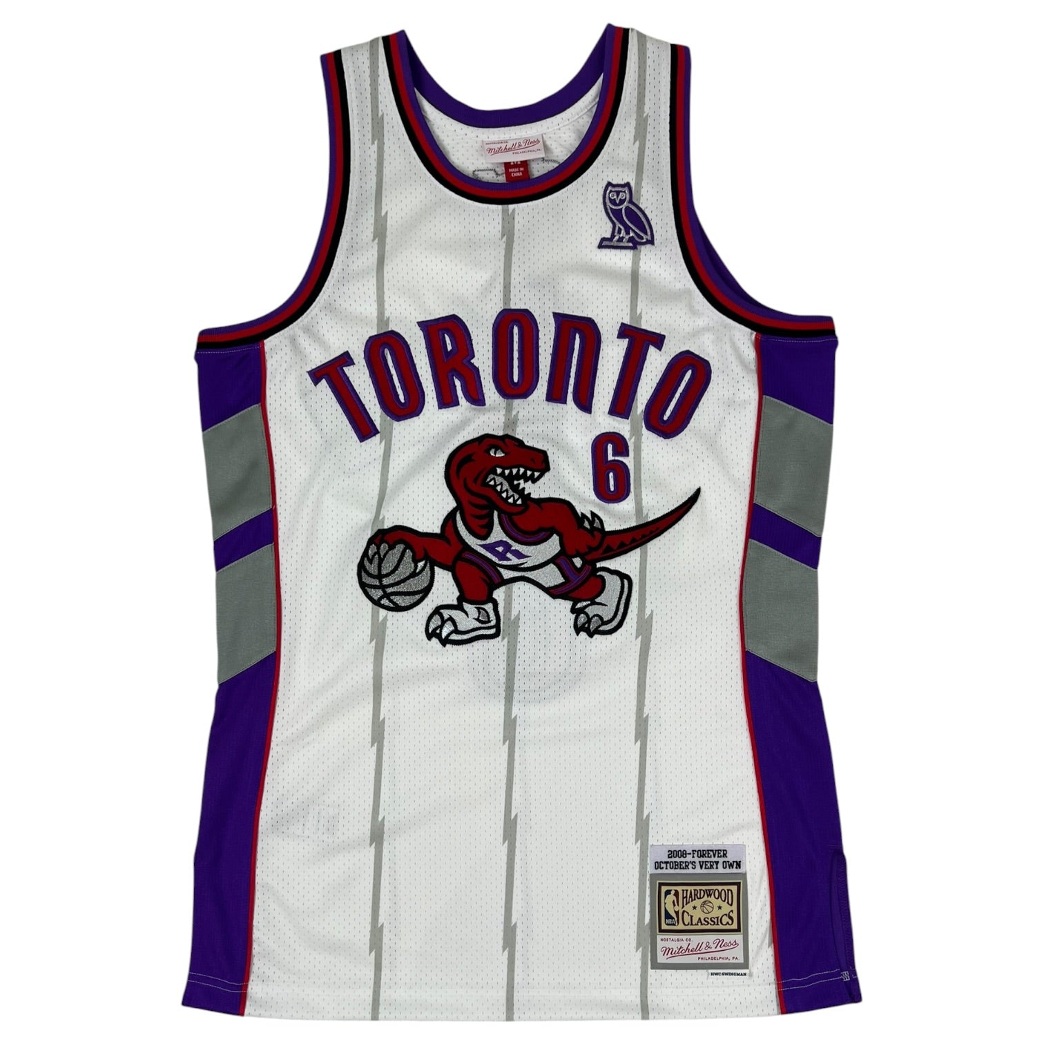 OVO x Mitchell & Ness Toronto Raptors Hardwood Classic Swingman Jersey White