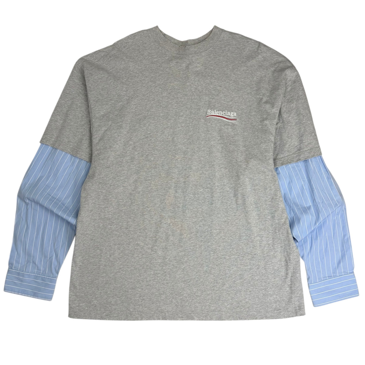 Balenciaga Political Campaign Hybrid Tee Grey