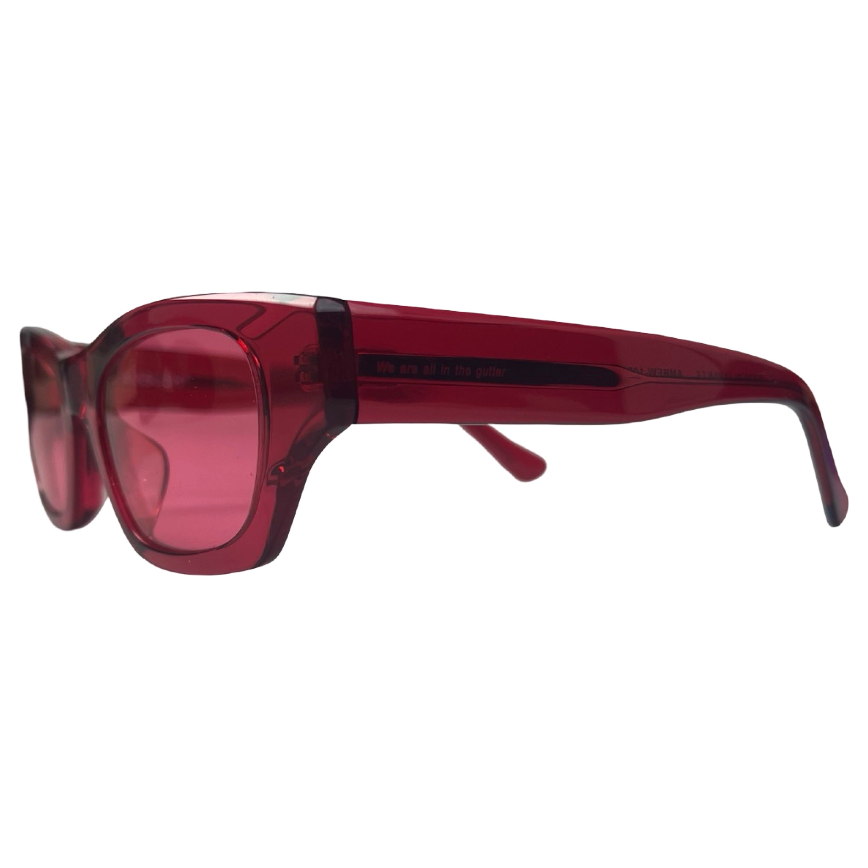 Ambush Ray Sunglasses Square Frame Red